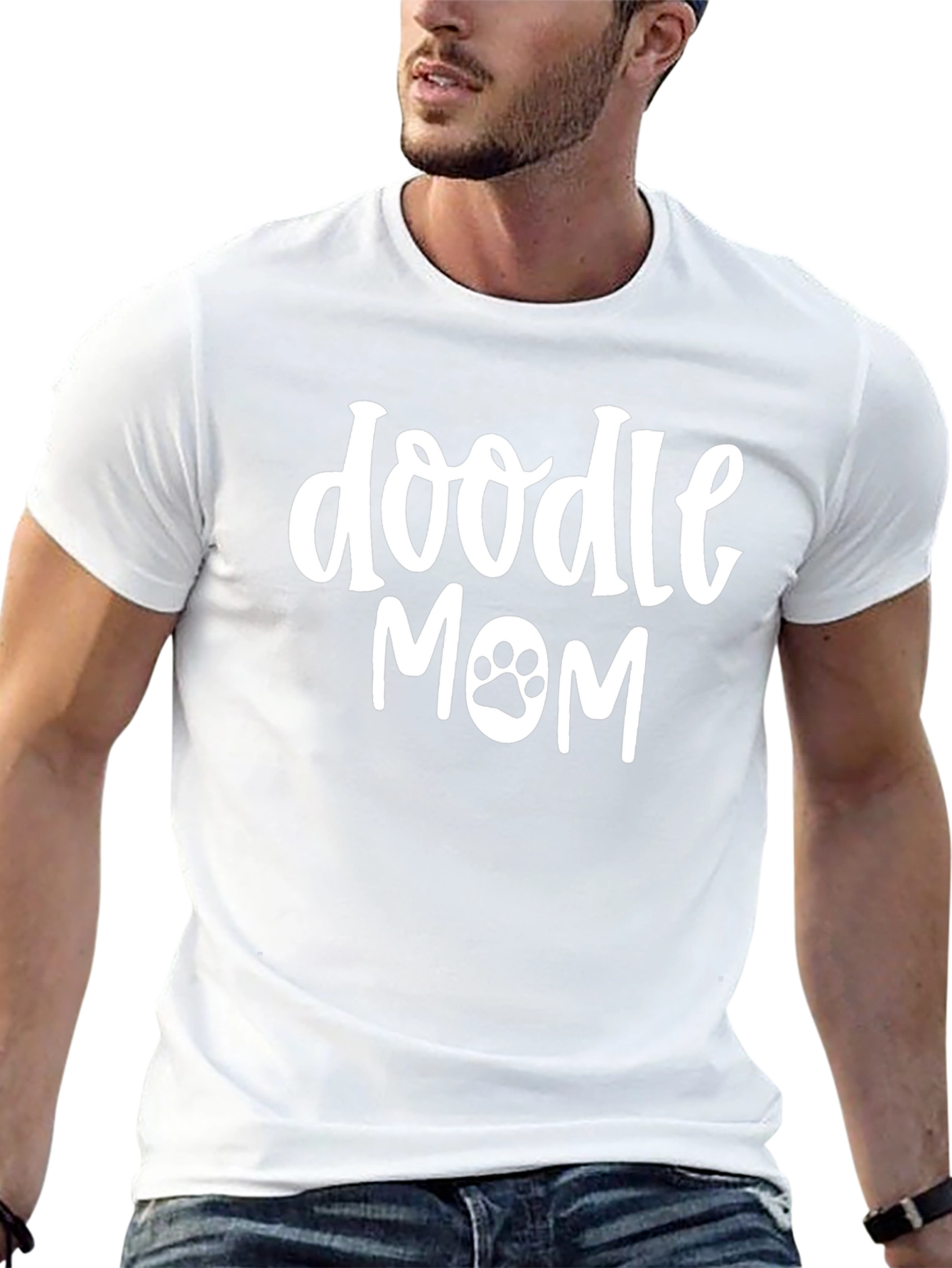 Doodle Mom T-Shirt - Cute Dog Paw Print Tee