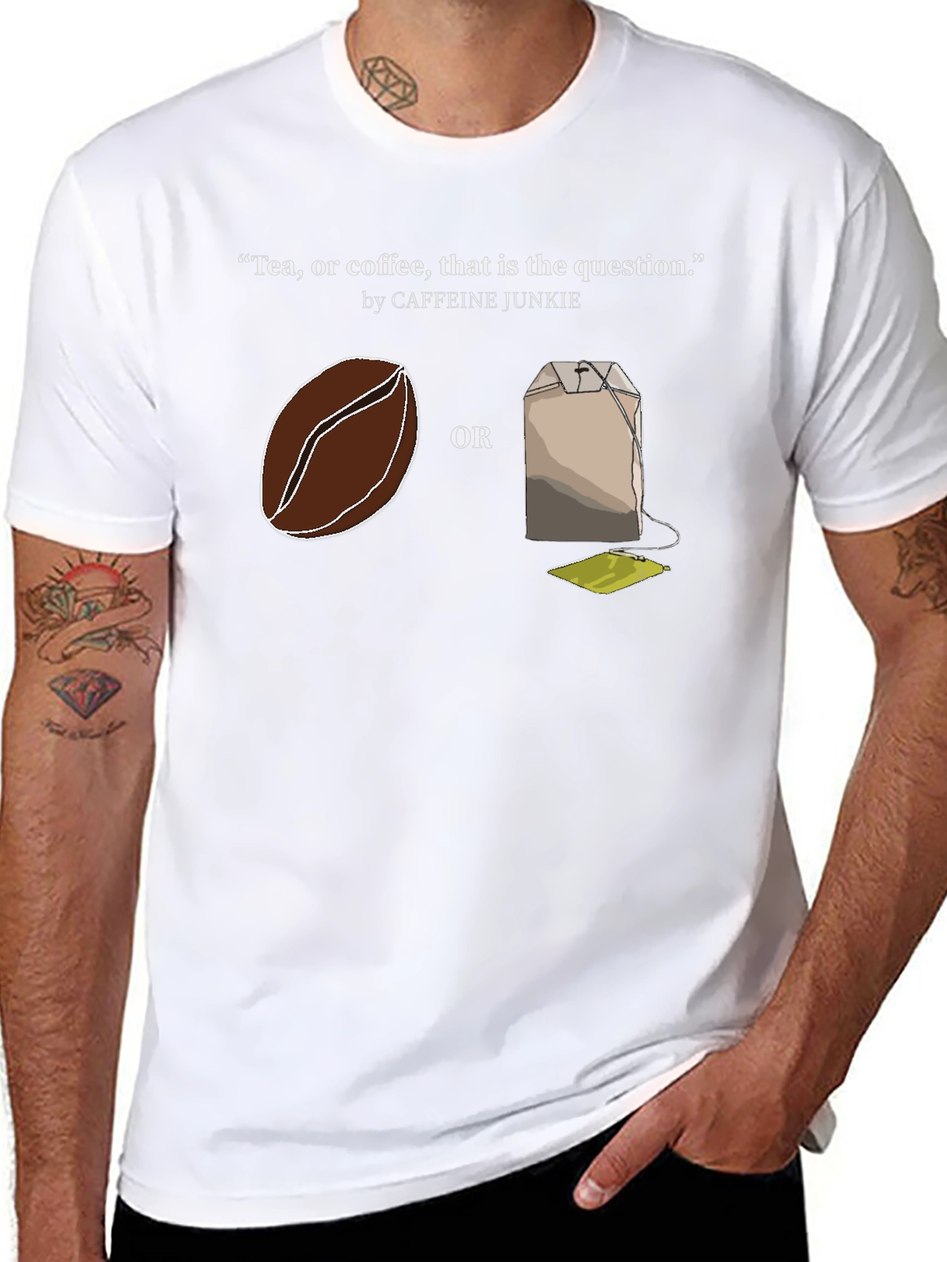 Tea or Coffee T-Shirt - Caffeine Junkie Tee