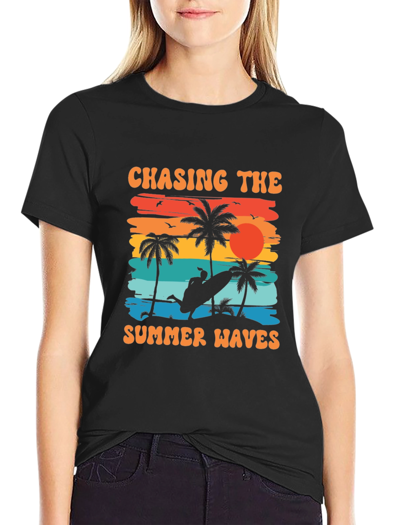 Chasing Summer Waves Graphic Tee - Beach Vibes