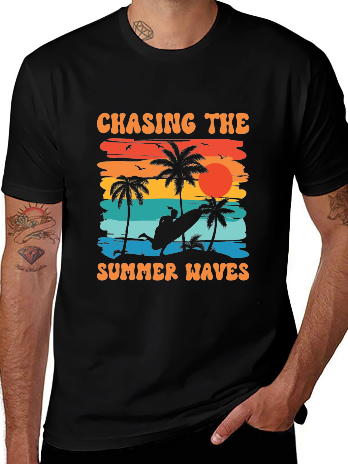 Chasing Summer Waves Graphic Tee - Beach Vibes