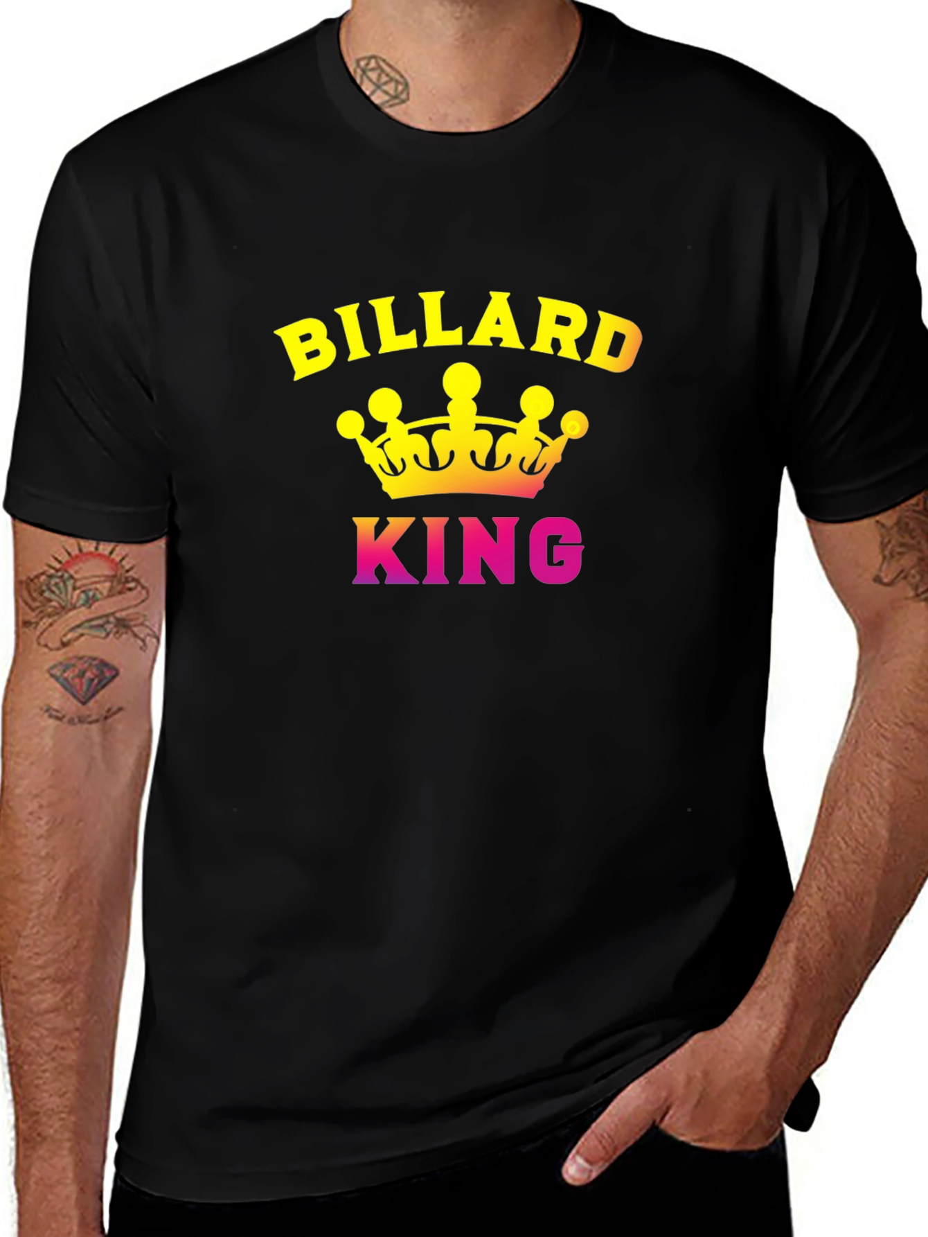 Billiard King Graphic T-Shirt - Pool Player Tee