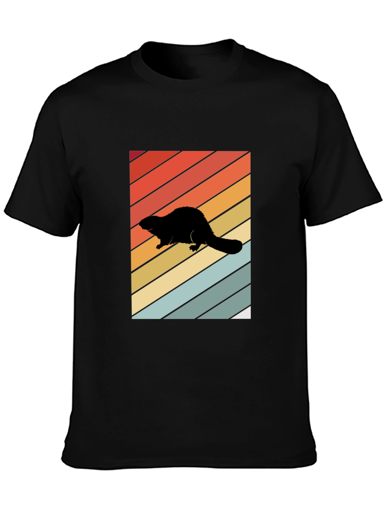 Retro Beaver Silhouette T-Shirt
