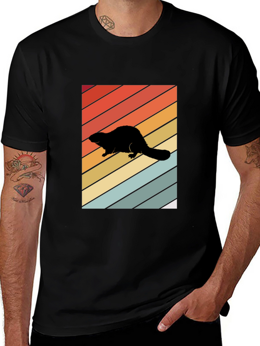 Retro Beaver Silhouette T-Shirt