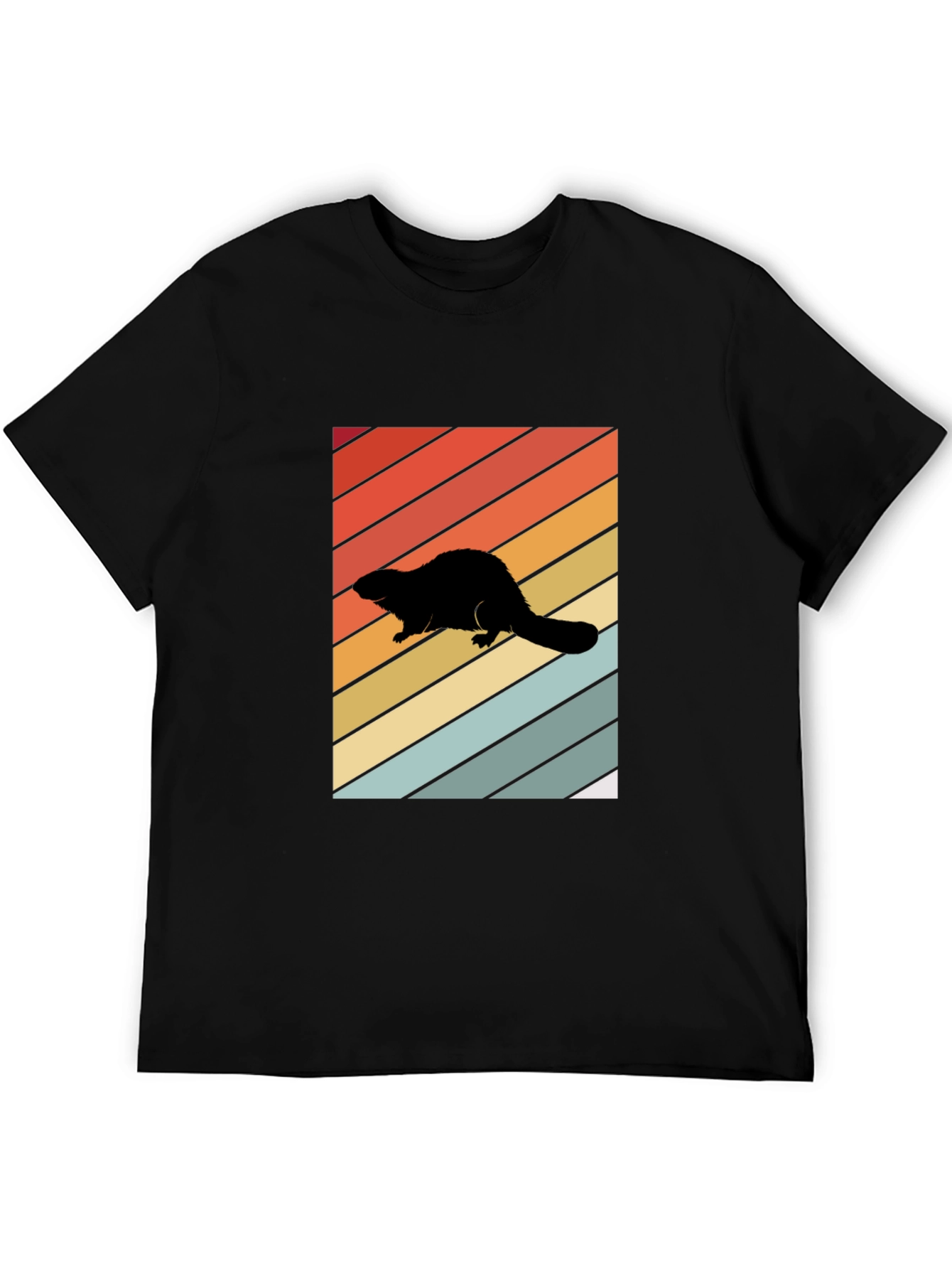 Retro Beaver Silhouette T-Shirt