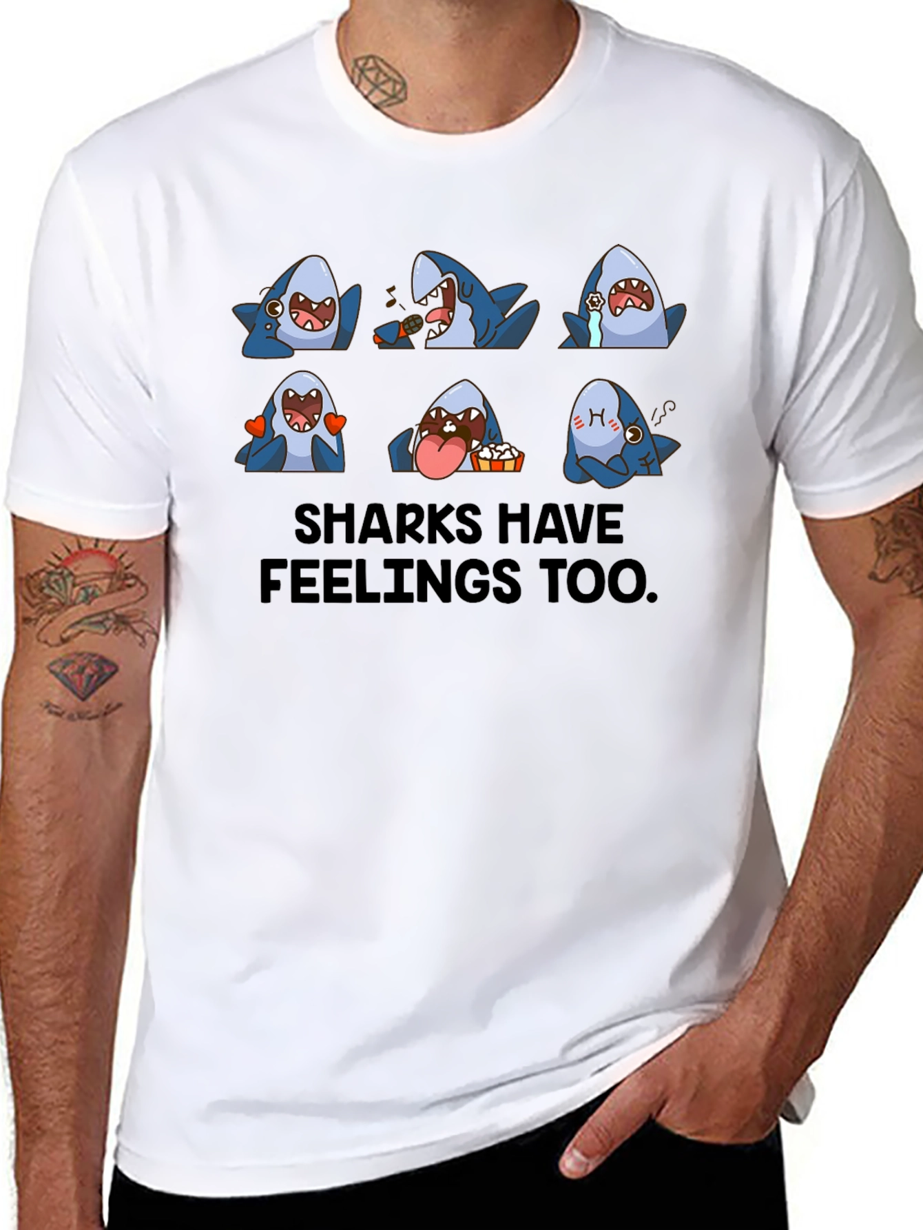 Sharks Have Feelings Too Graphic T-Shirt