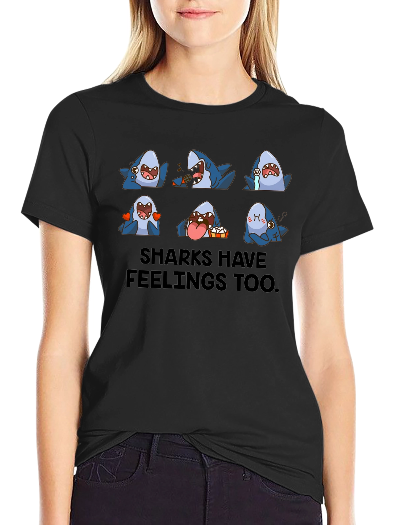 Sharks Have Feelings Too Graphic T-Shirt