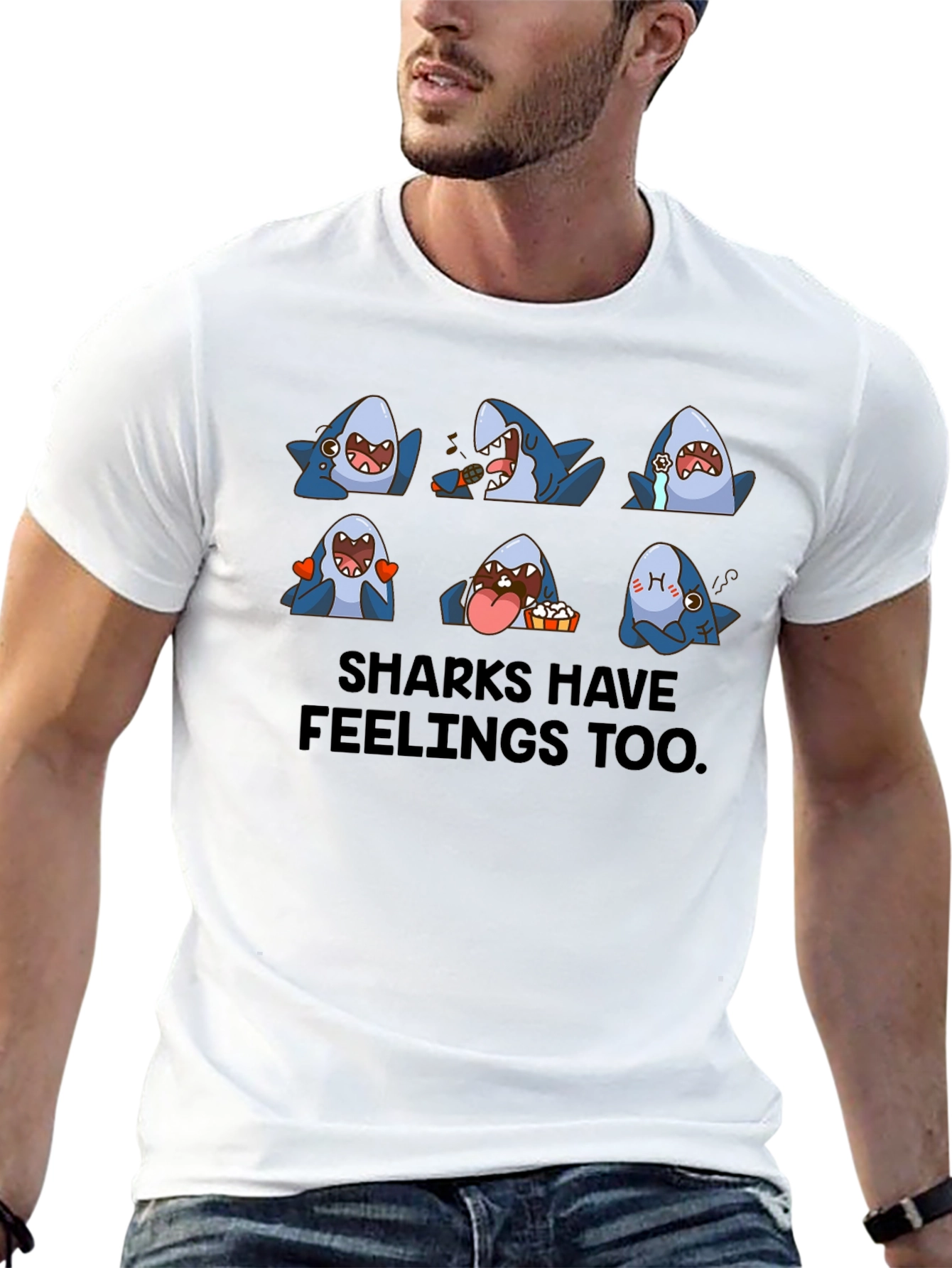 Sharks Have Feelings Too Graphic T-Shirt
