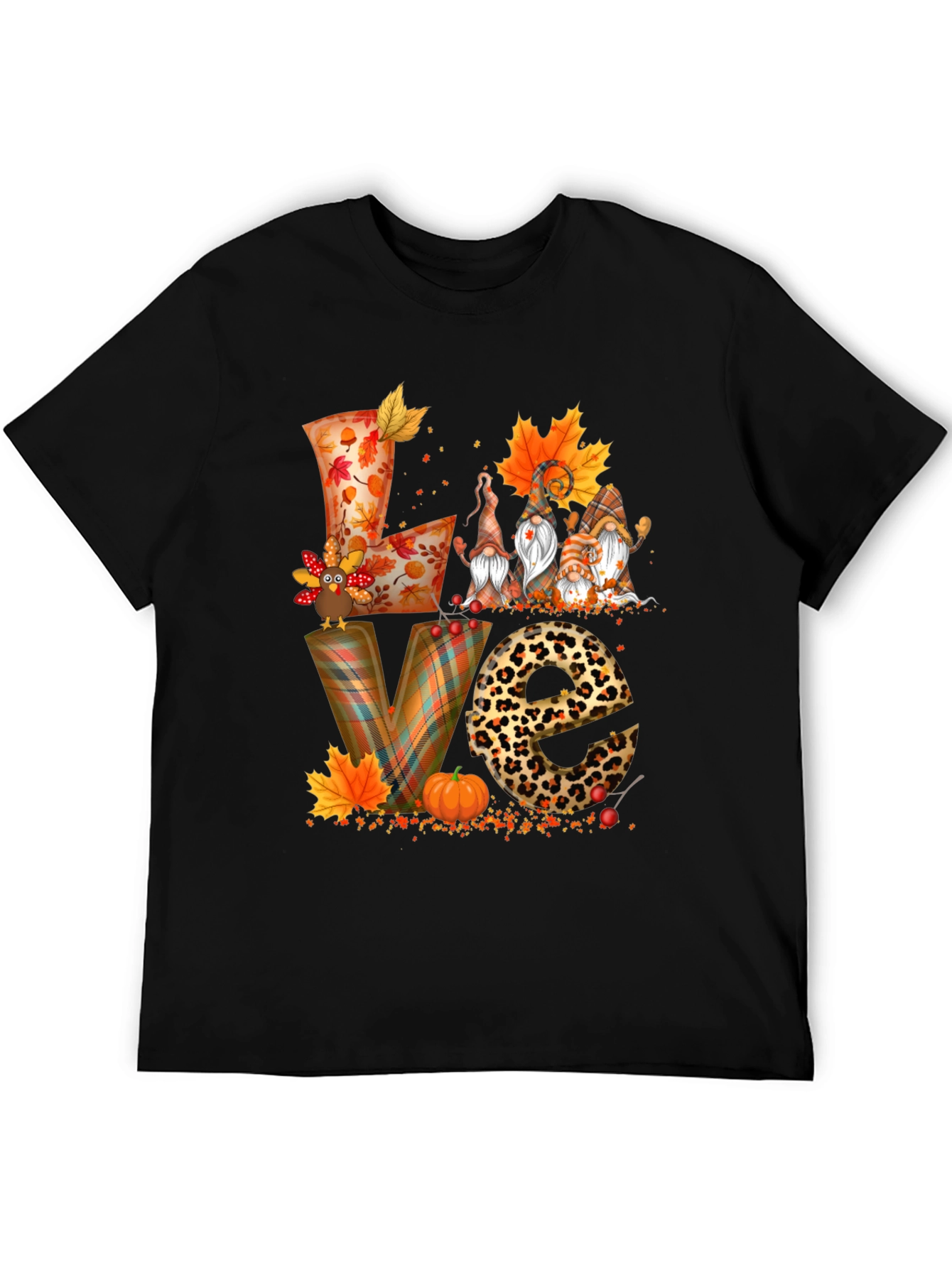 Fall Thanksgiving Gnome Leopard Print Shirt