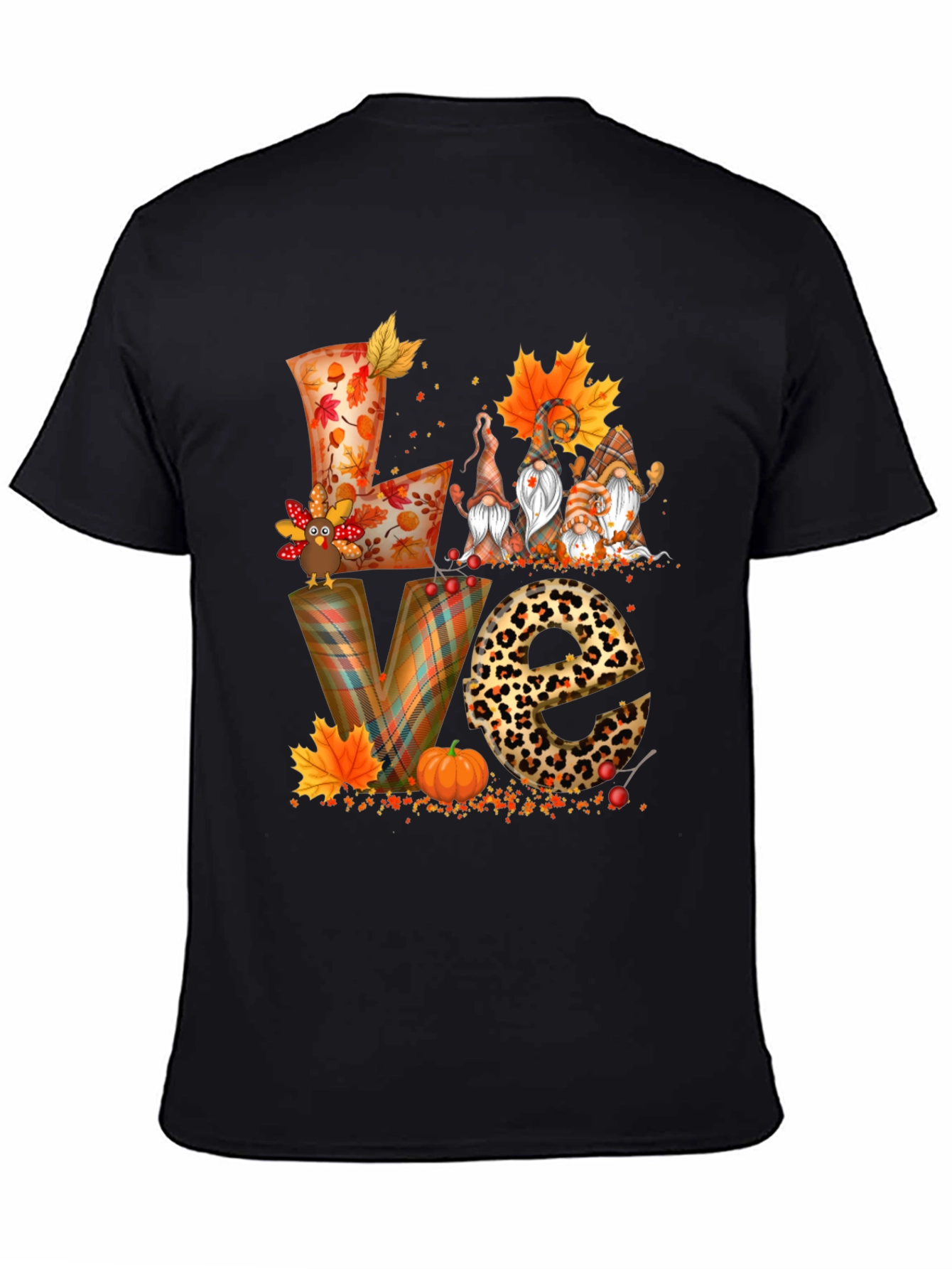 Fall Thanksgiving Gnome Leopard Print Shirt