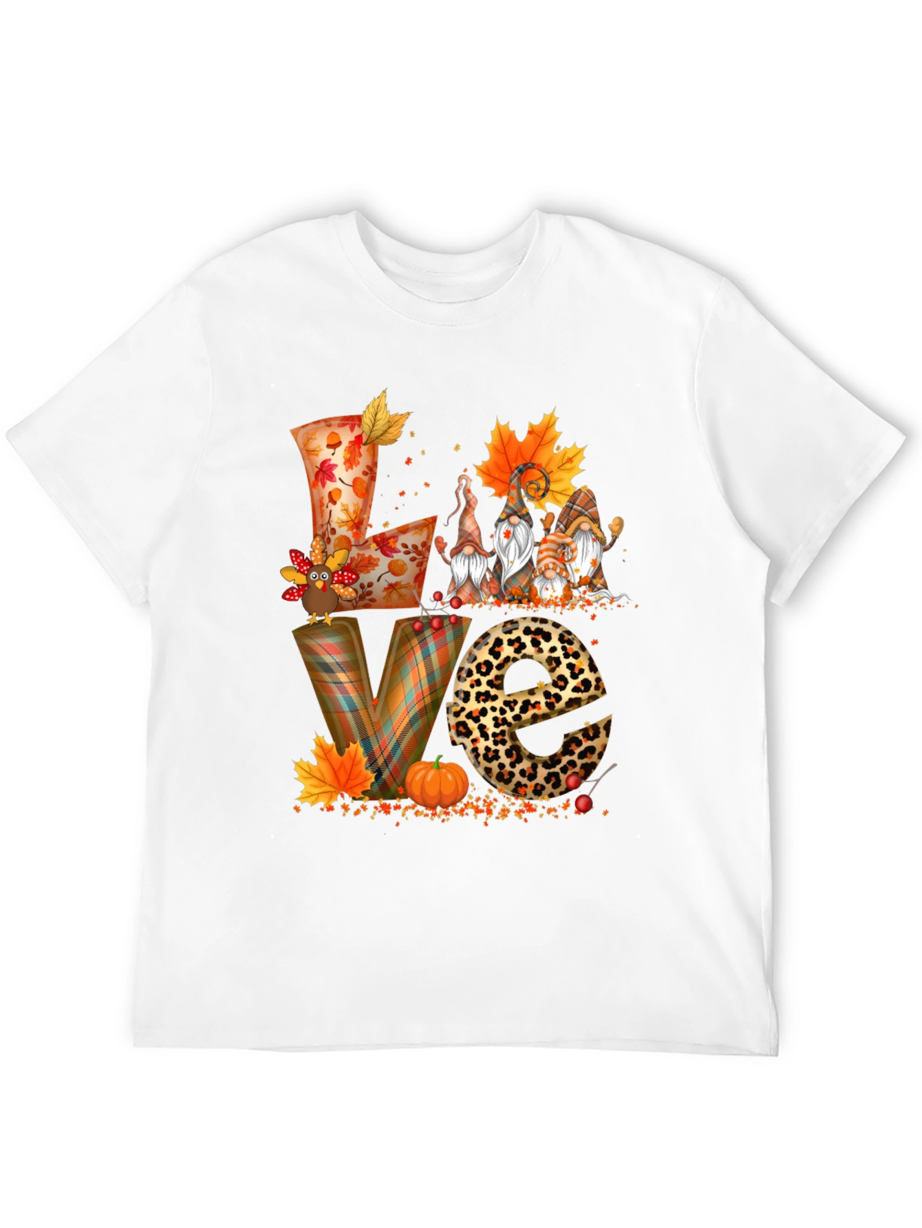 Fall Thanksgiving Gnome Leopard Print Shirt