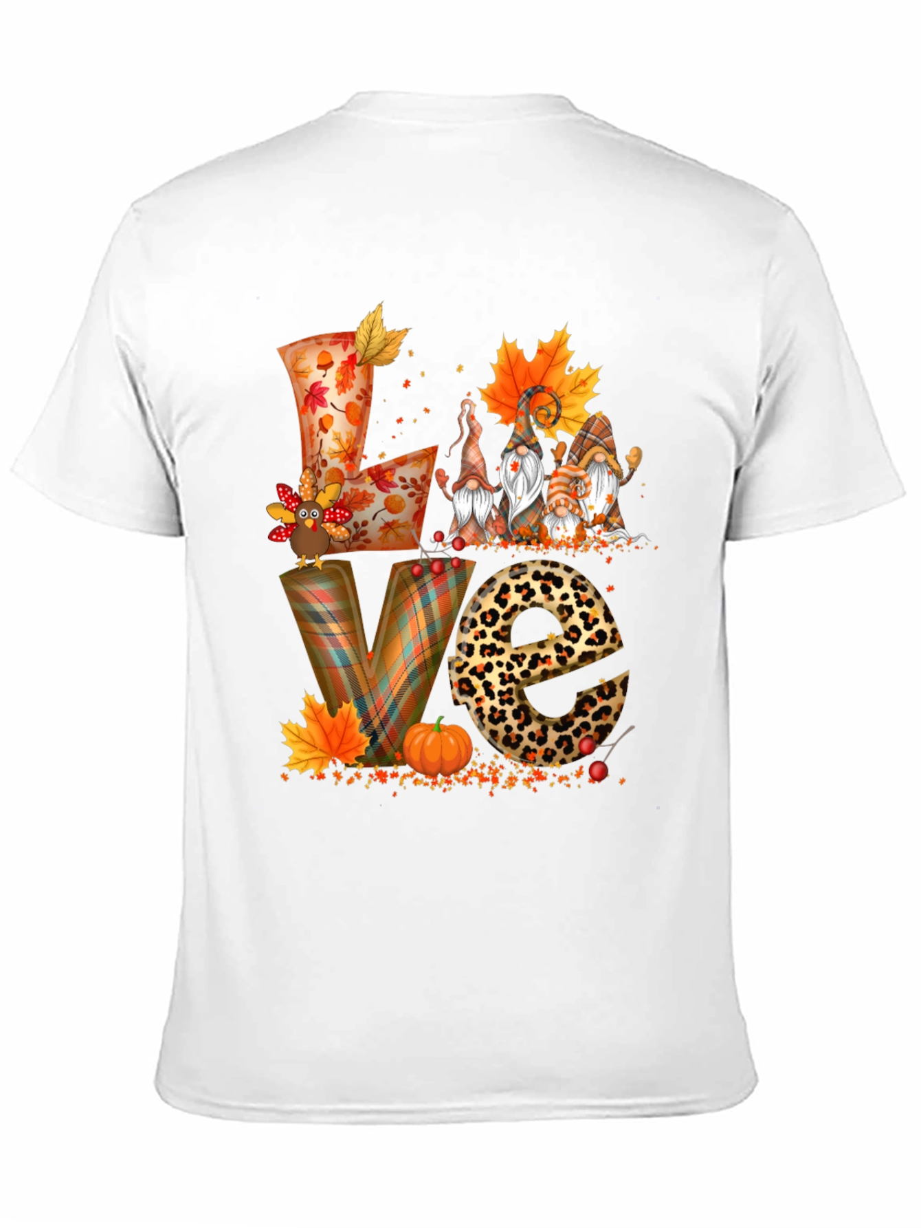 Fall Thanksgiving Gnome Leopard Print Shirt