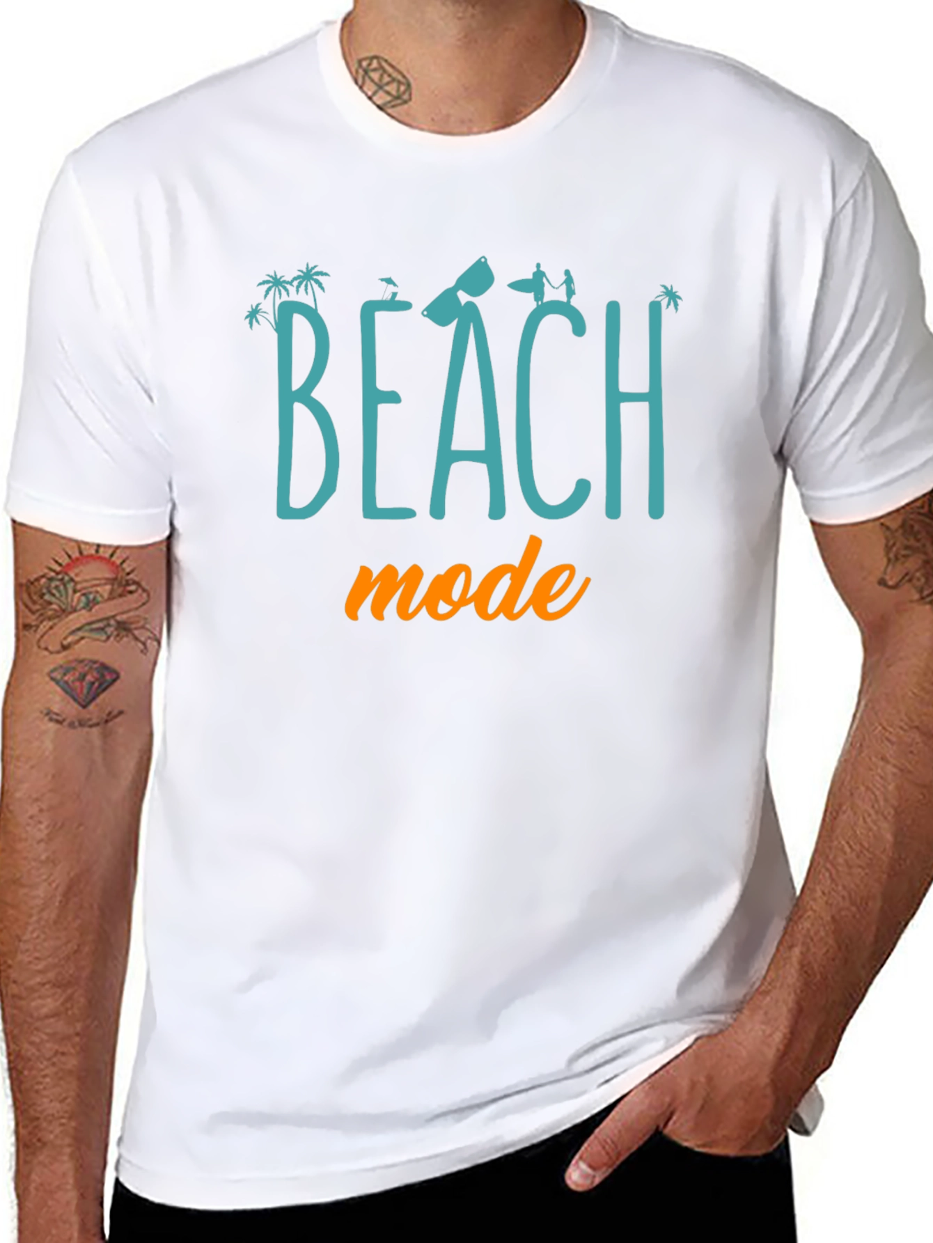 Beach Mode Graphic Tee - Summer Vacation Ready