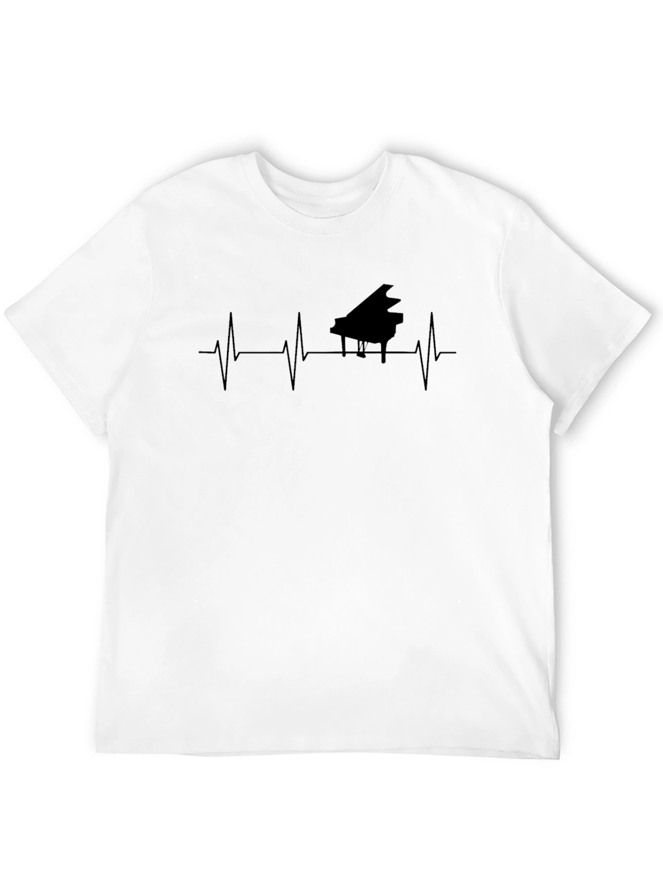 Piano Heartbeat Graphic Tee - Music Lovers Shirt