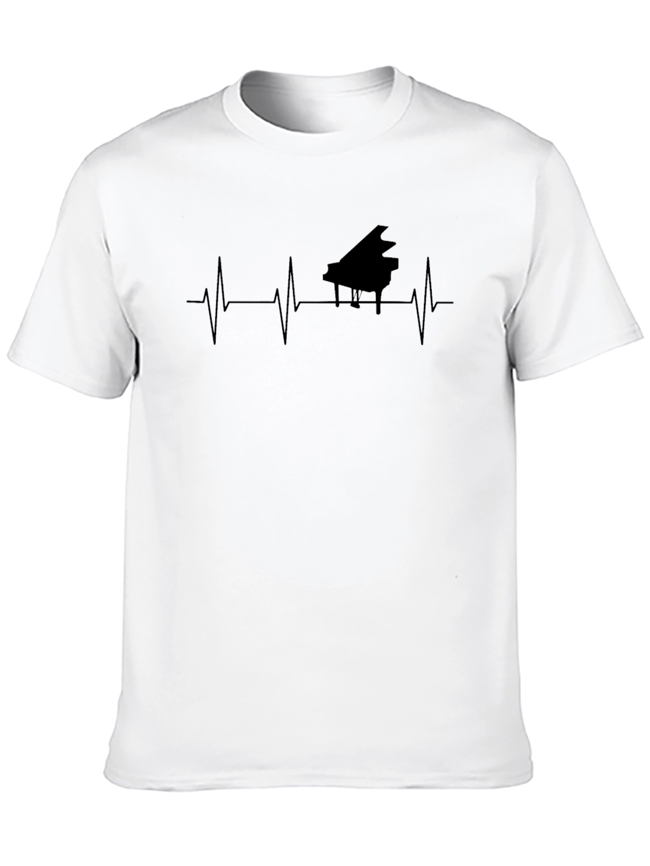 Piano Heartbeat Graphic Tee - Music Lovers Shirt