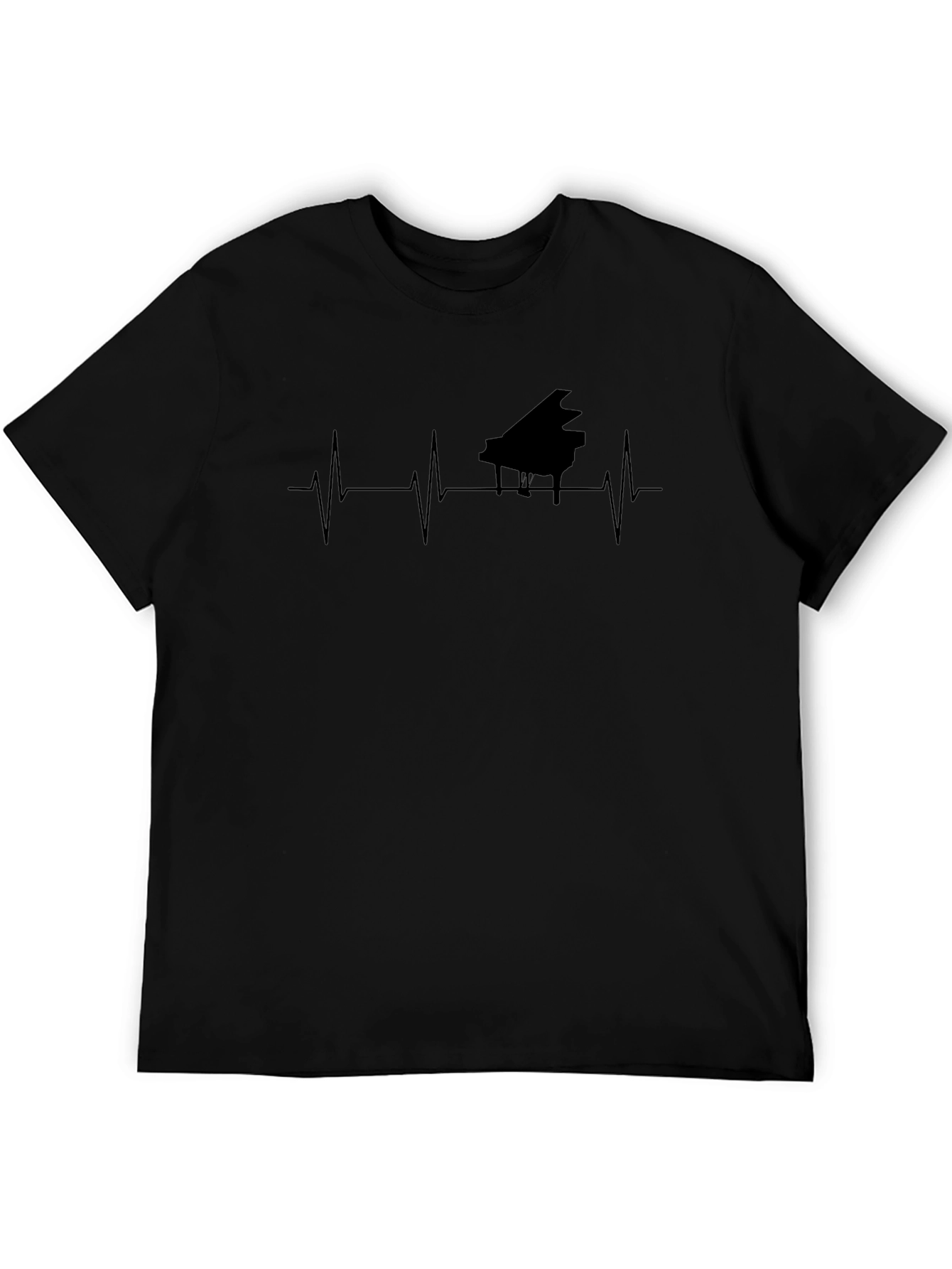 Piano Heartbeat Graphic Tee - Music Lovers Shirt