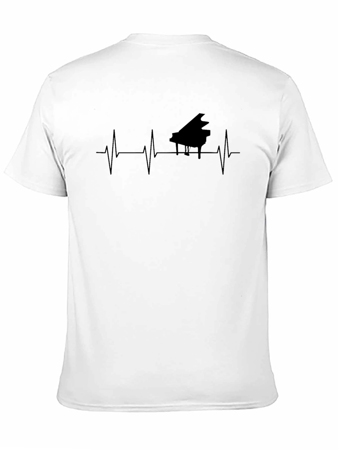 Piano Heartbeat Graphic Tee - Music Lovers Shirt