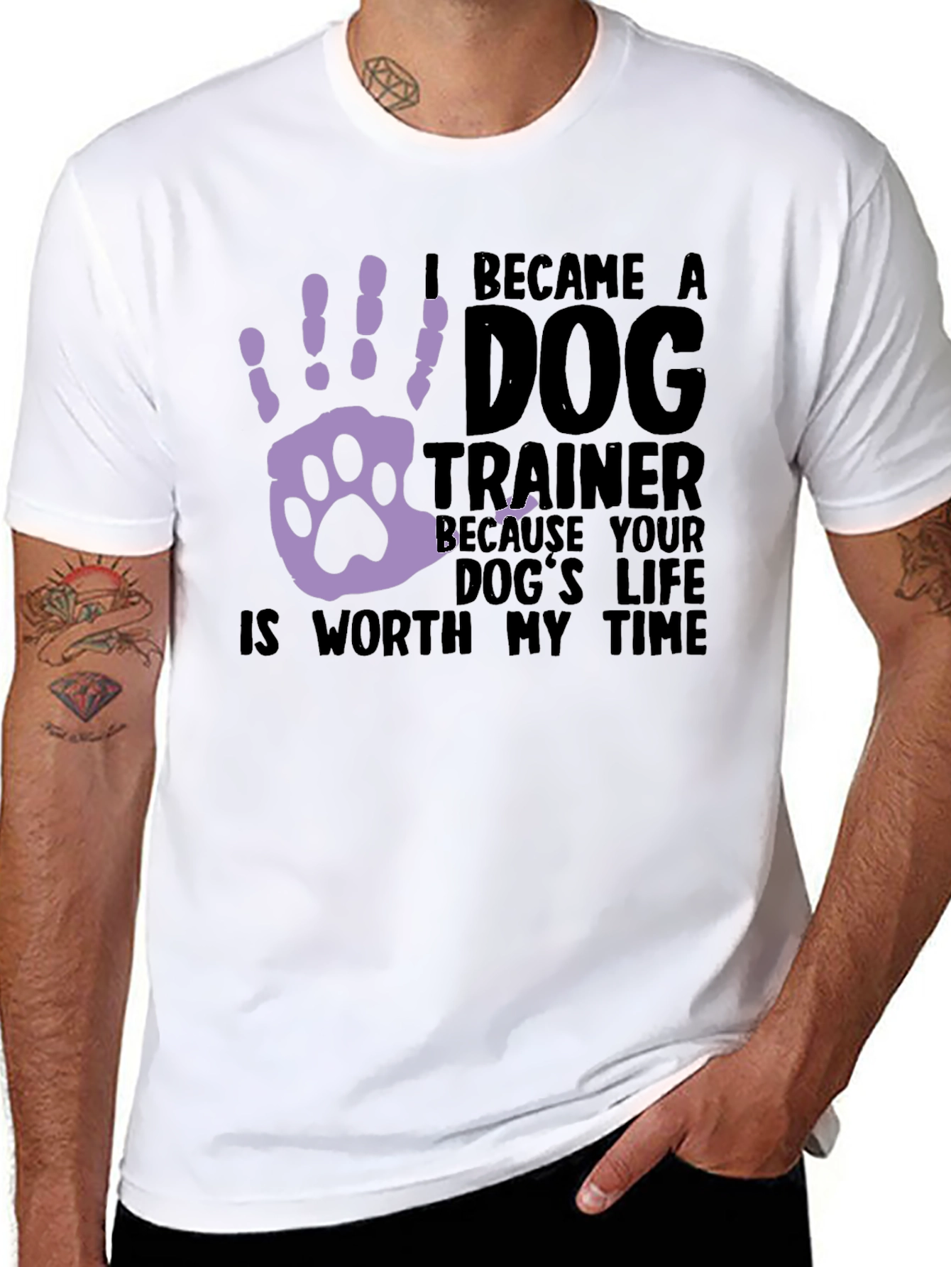 Dog Trainer T-Shirt: Worth My Time Graphic Tee