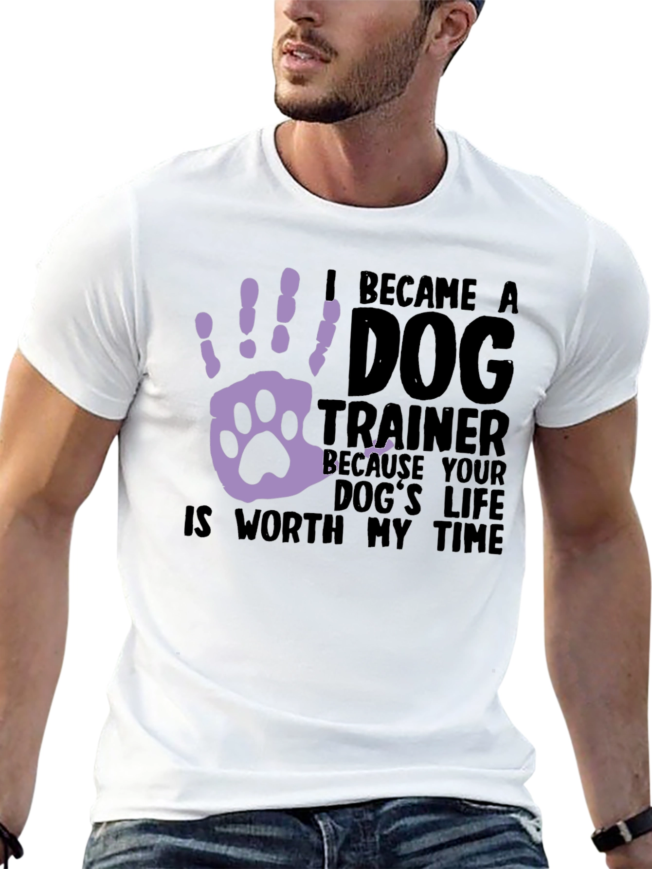 Dog Trainer T-Shirt: Worth My Time Graphic Tee
