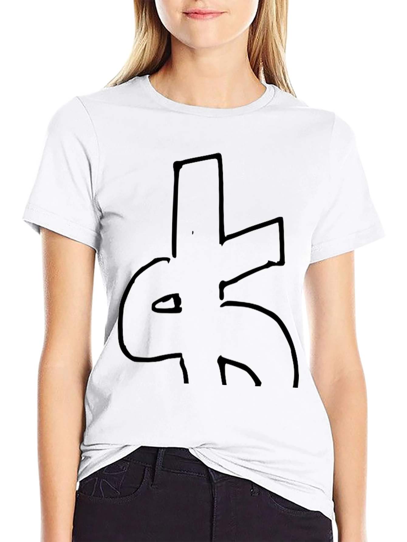 Abstract Black Graphic Tee - Casual Style