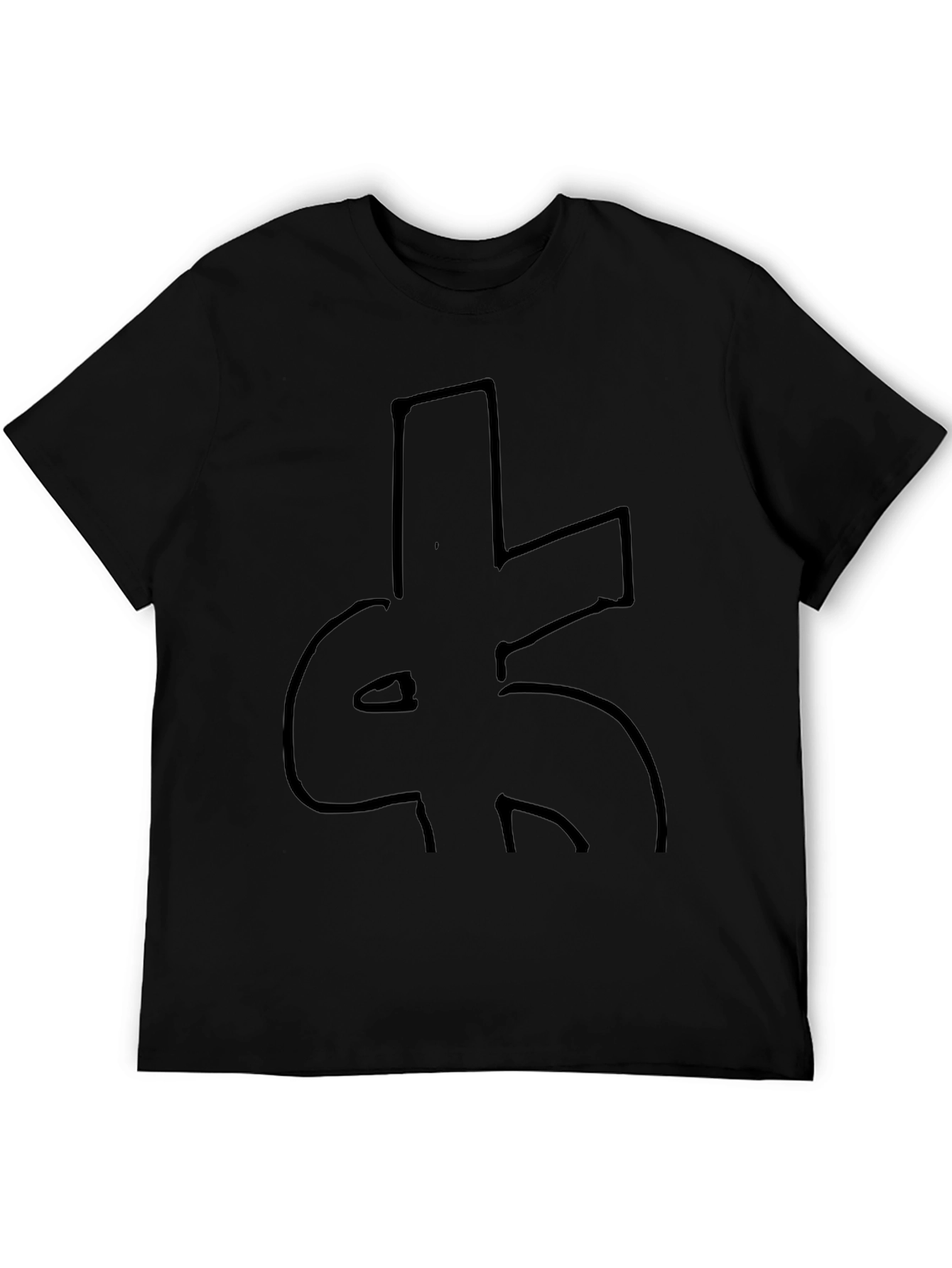 Abstract Black Graphic Tee - Casual Style