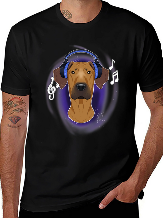 Dog with Headphones Graphic Tee