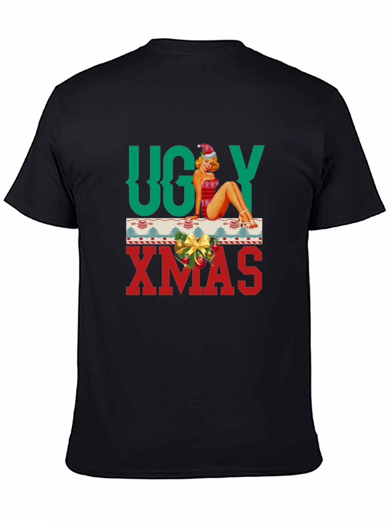 Ugly Xmas Pin-Up T-Shirt