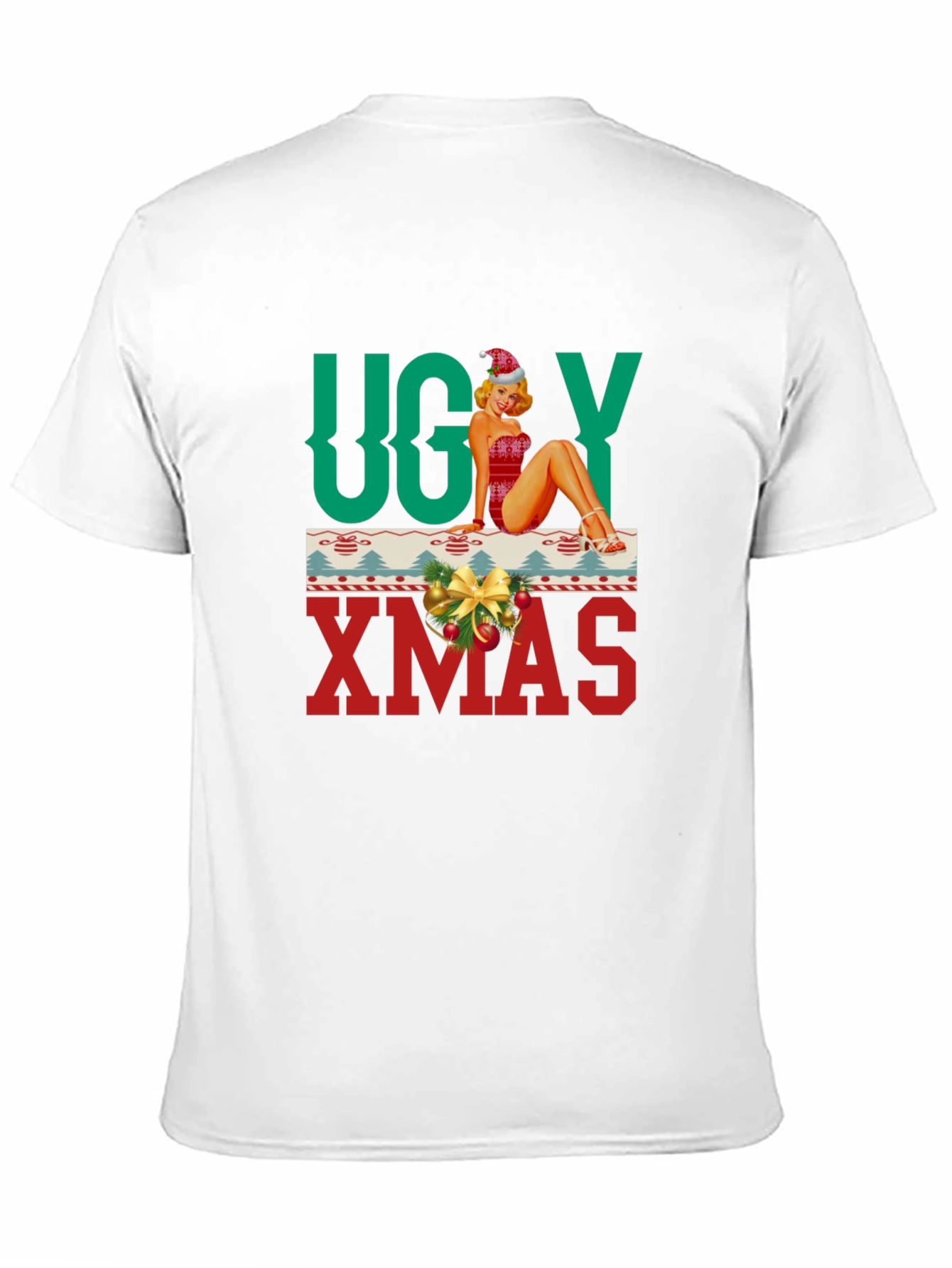 Ugly Xmas Pin-Up T-Shirt