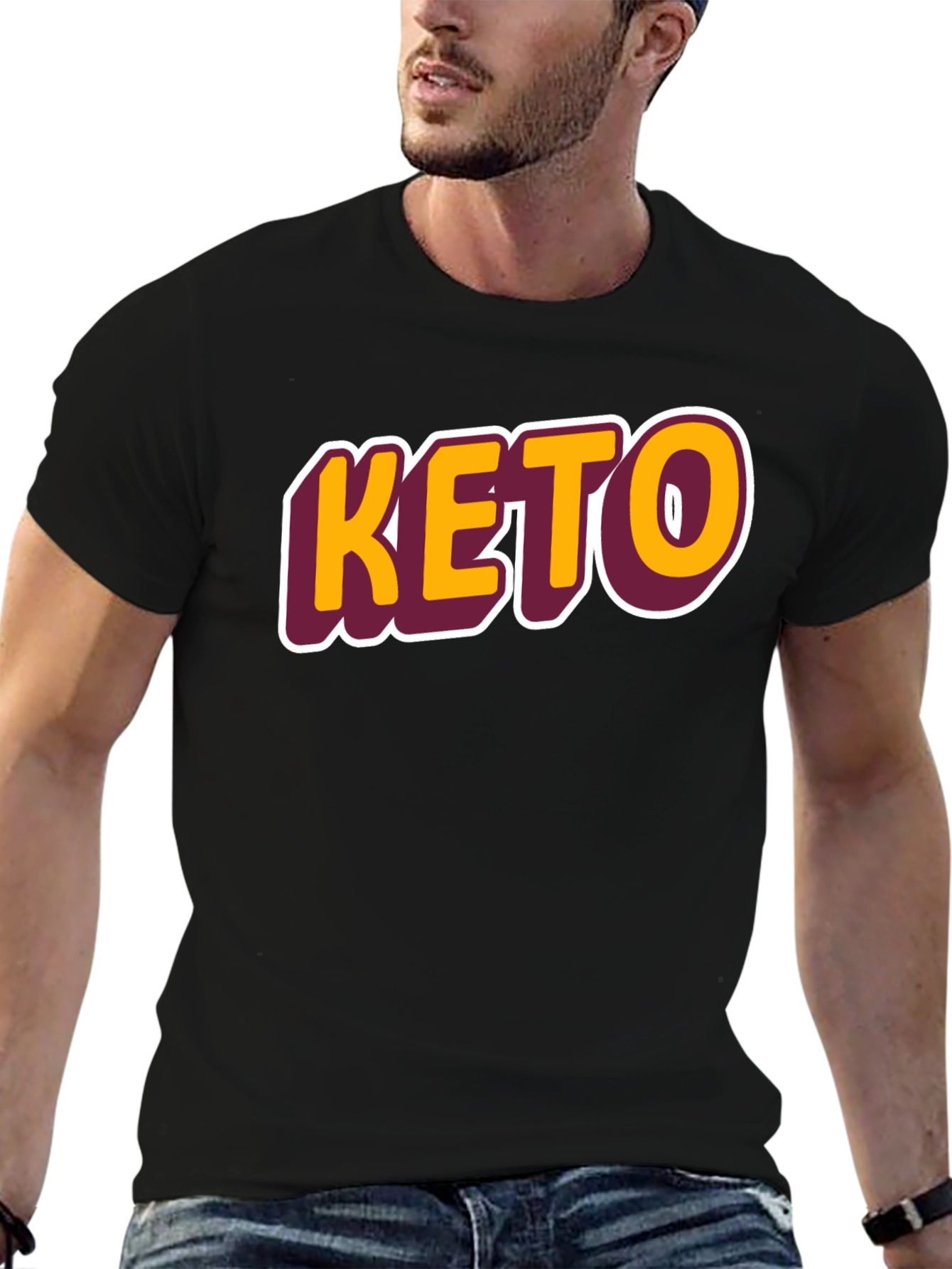 Keto Graphic Tee - Black Casual T-Shirt