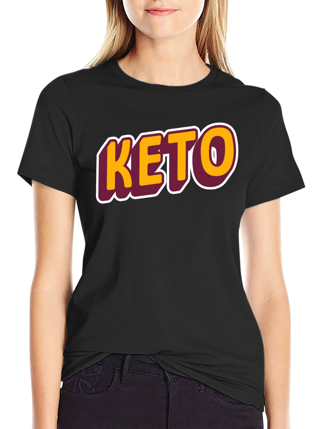 Keto Graphic Tee - Black Casual T-Shirt