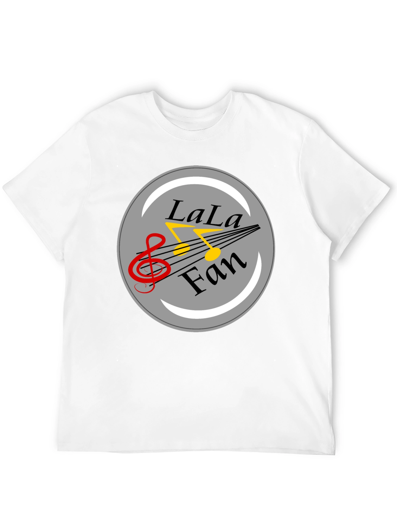 LaLa Fan Music Graphic Black T-Shirt