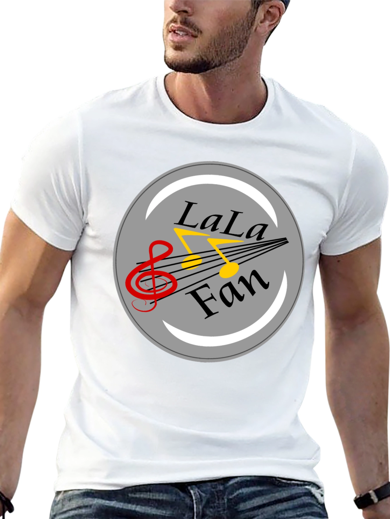 LaLa Fan Music Graphic Black T-Shirt