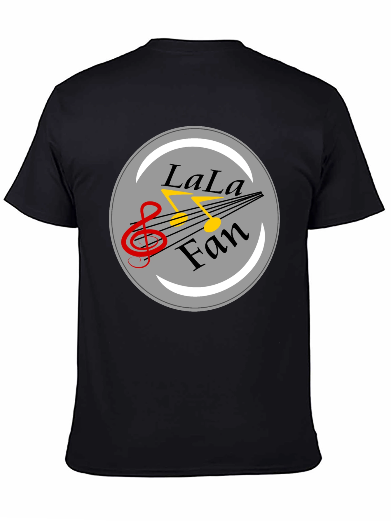 LaLa Fan Music Graphic Black T-Shirt