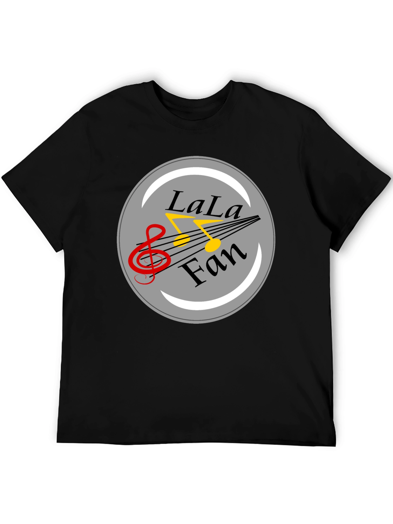 LaLa Fan Music Graphic Black T-Shirt