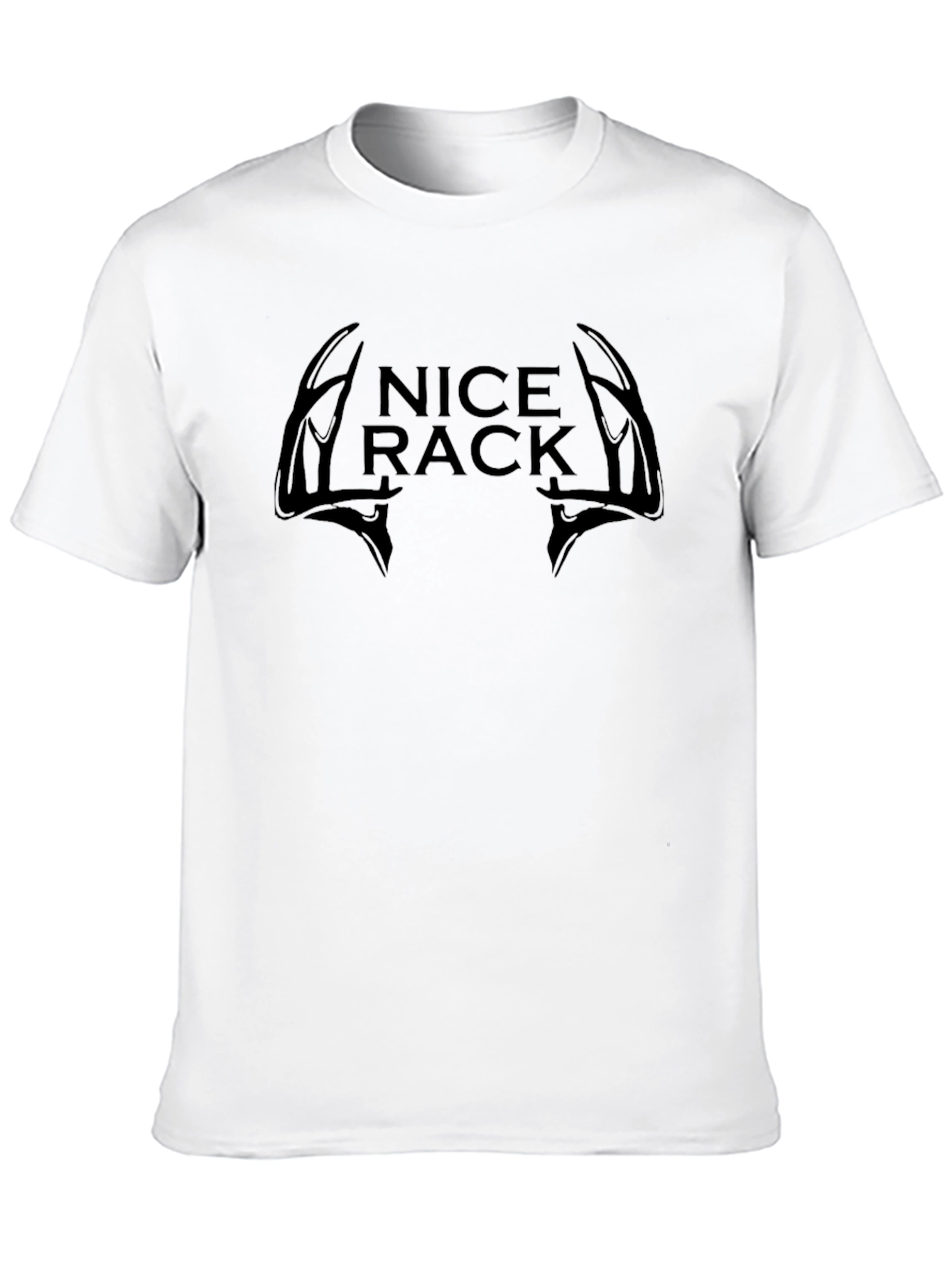 Funny Nice Rack Deer Antler T-Shirt - Black
