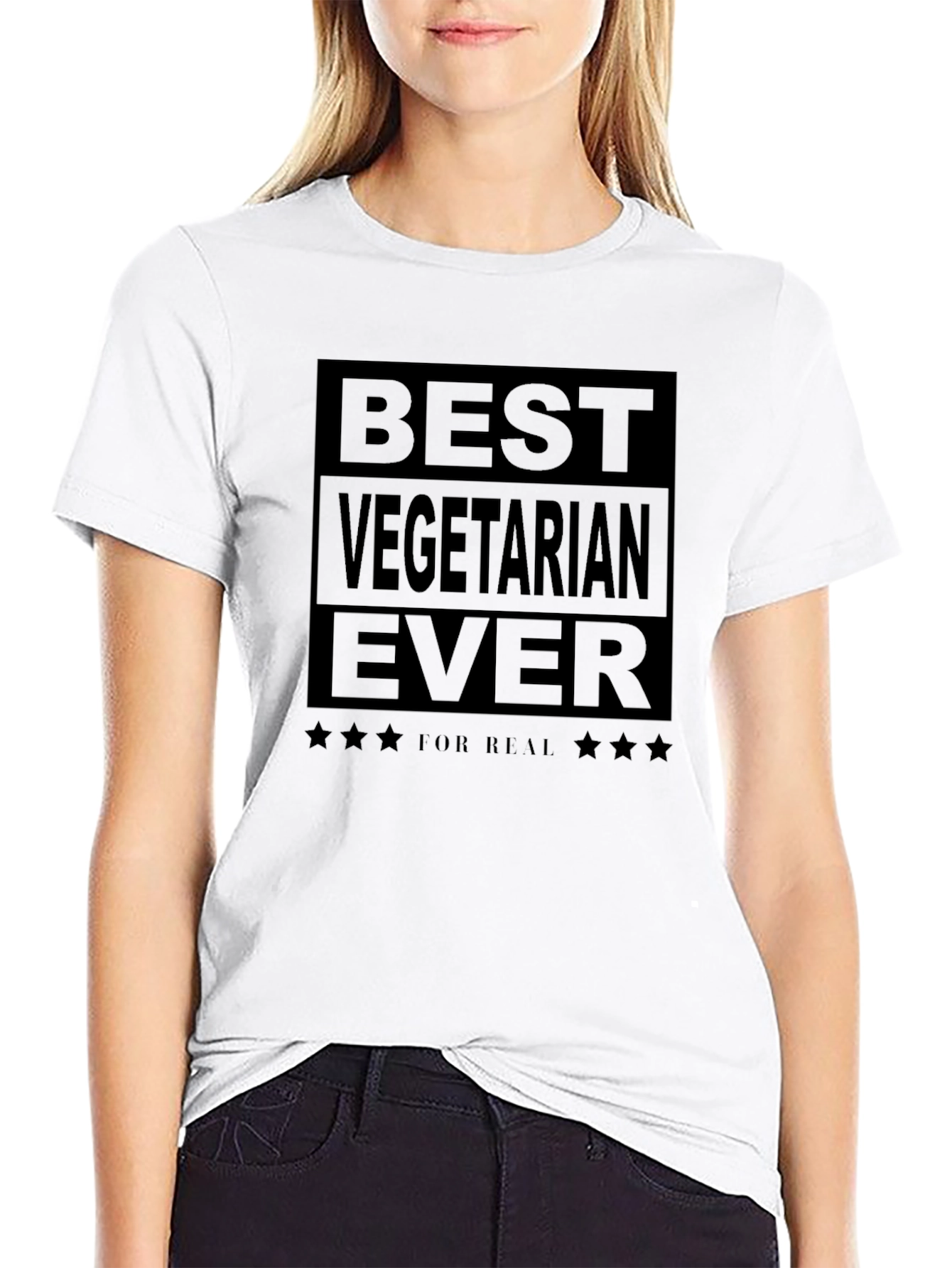 Best Vegetarian Ever Black Graphic T-Shirt