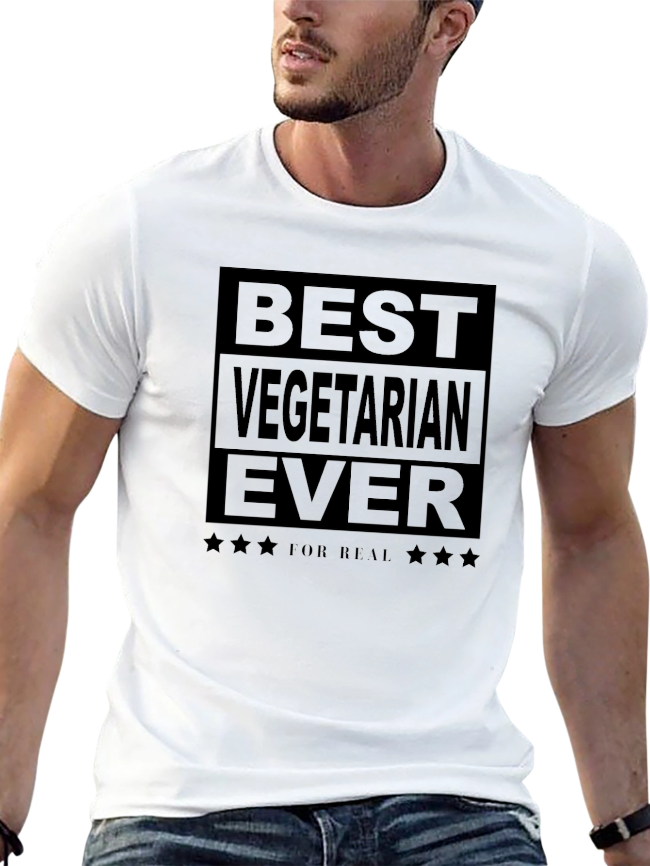 Best Vegetarian Ever Black Graphic T-Shirt