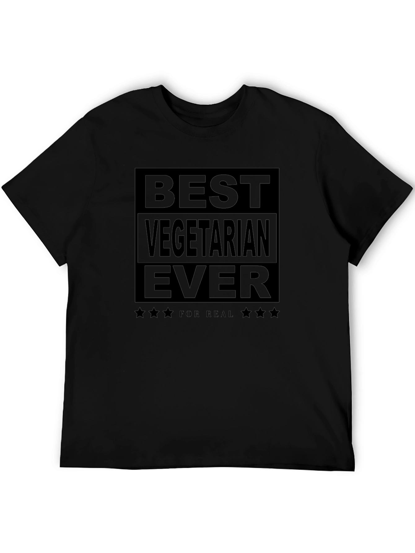 Best Vegetarian Ever Black Graphic T-Shirt