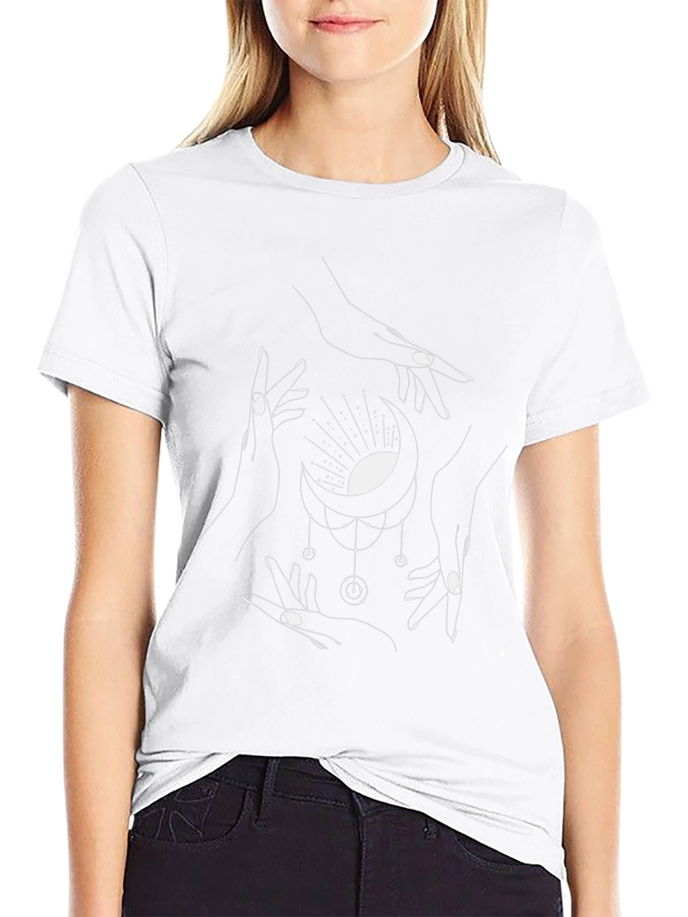 Mystic Moon Hands Graphic Tee