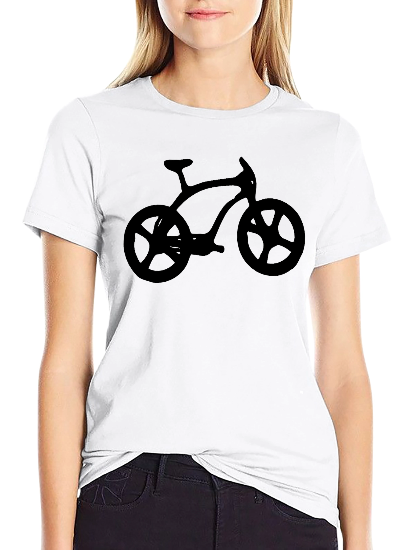 Black Bicycle Graphic Tee - Casual Comfort