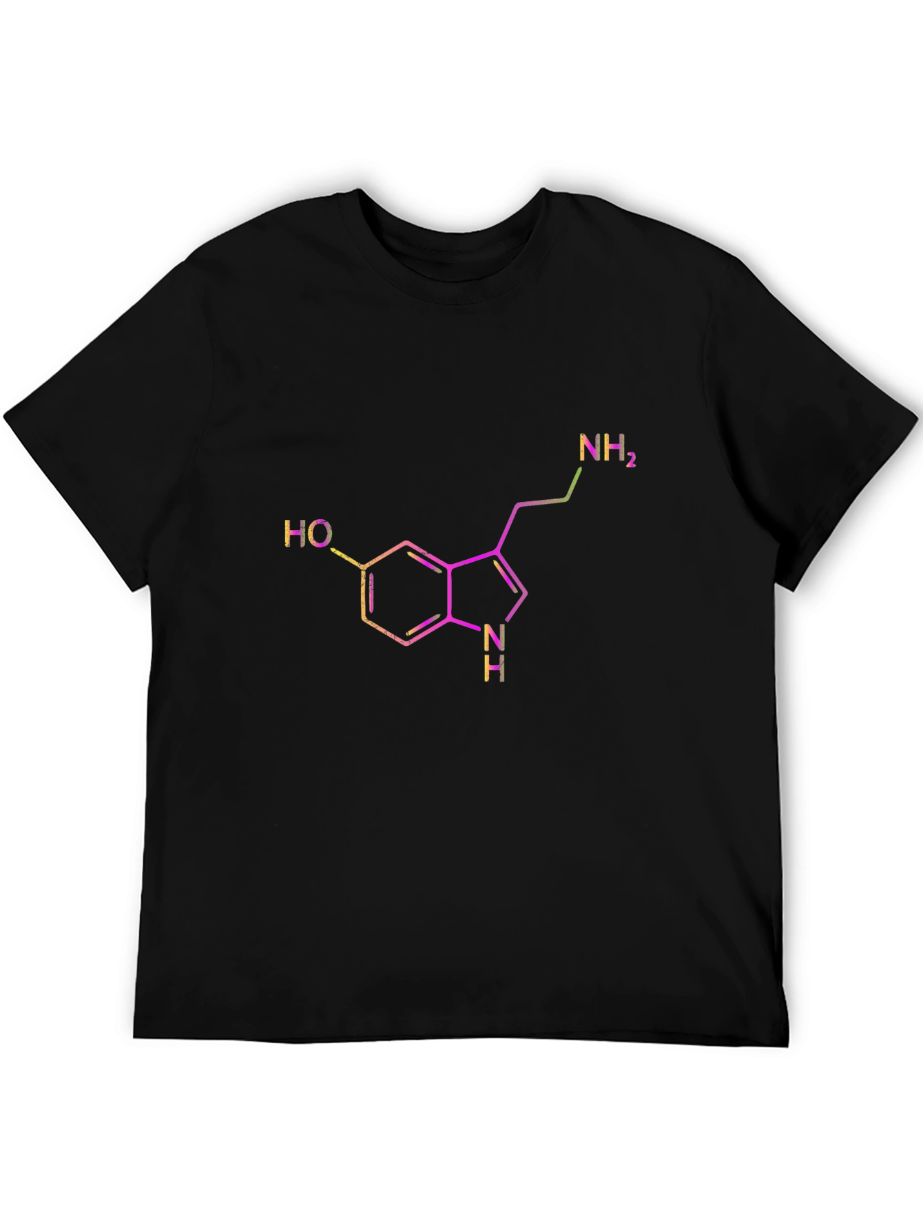 Serotonin Molecule T-Shirt - Black Graphic Tee