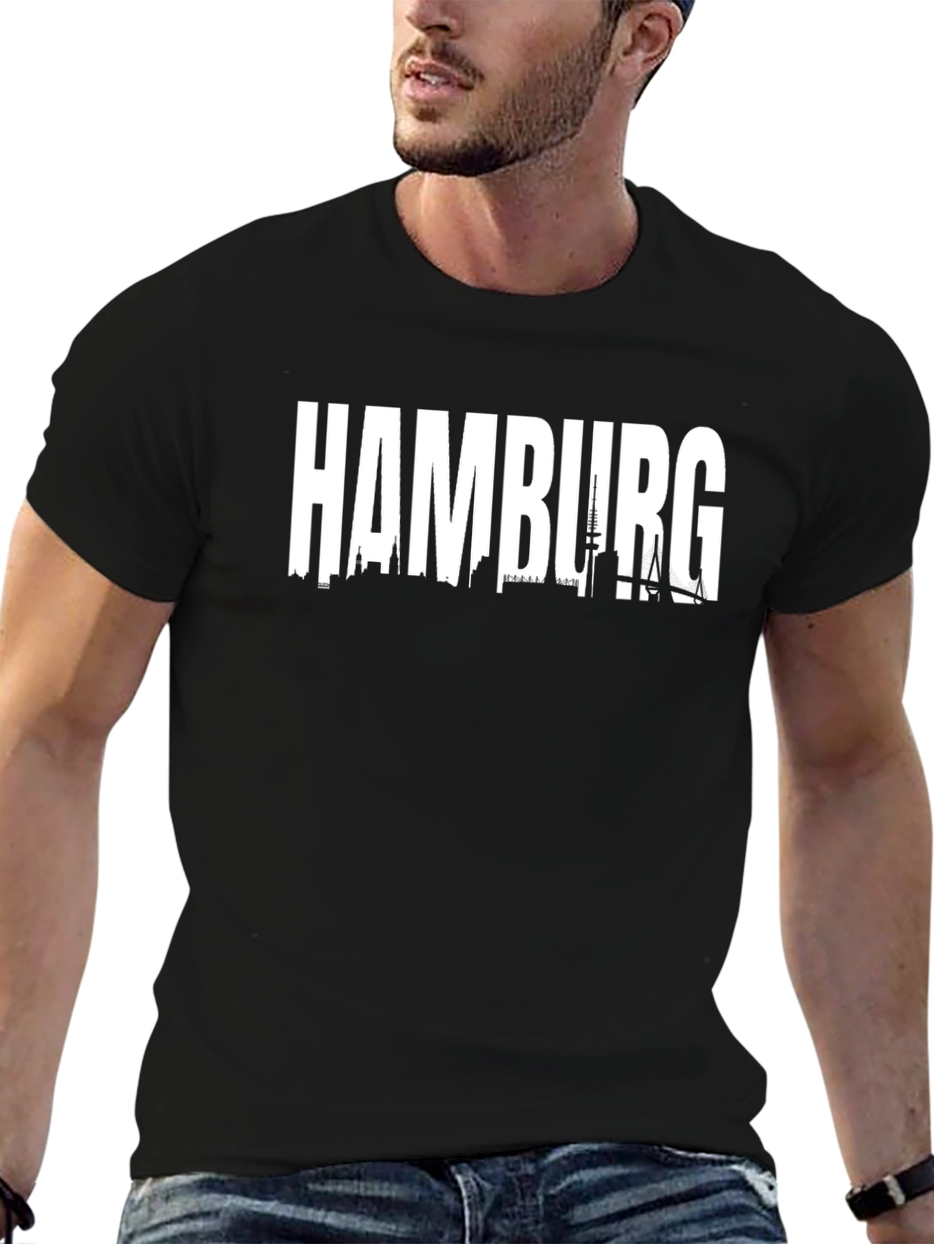 Hamburg Skyline T-Shirt - Cityscape Graphic Tee