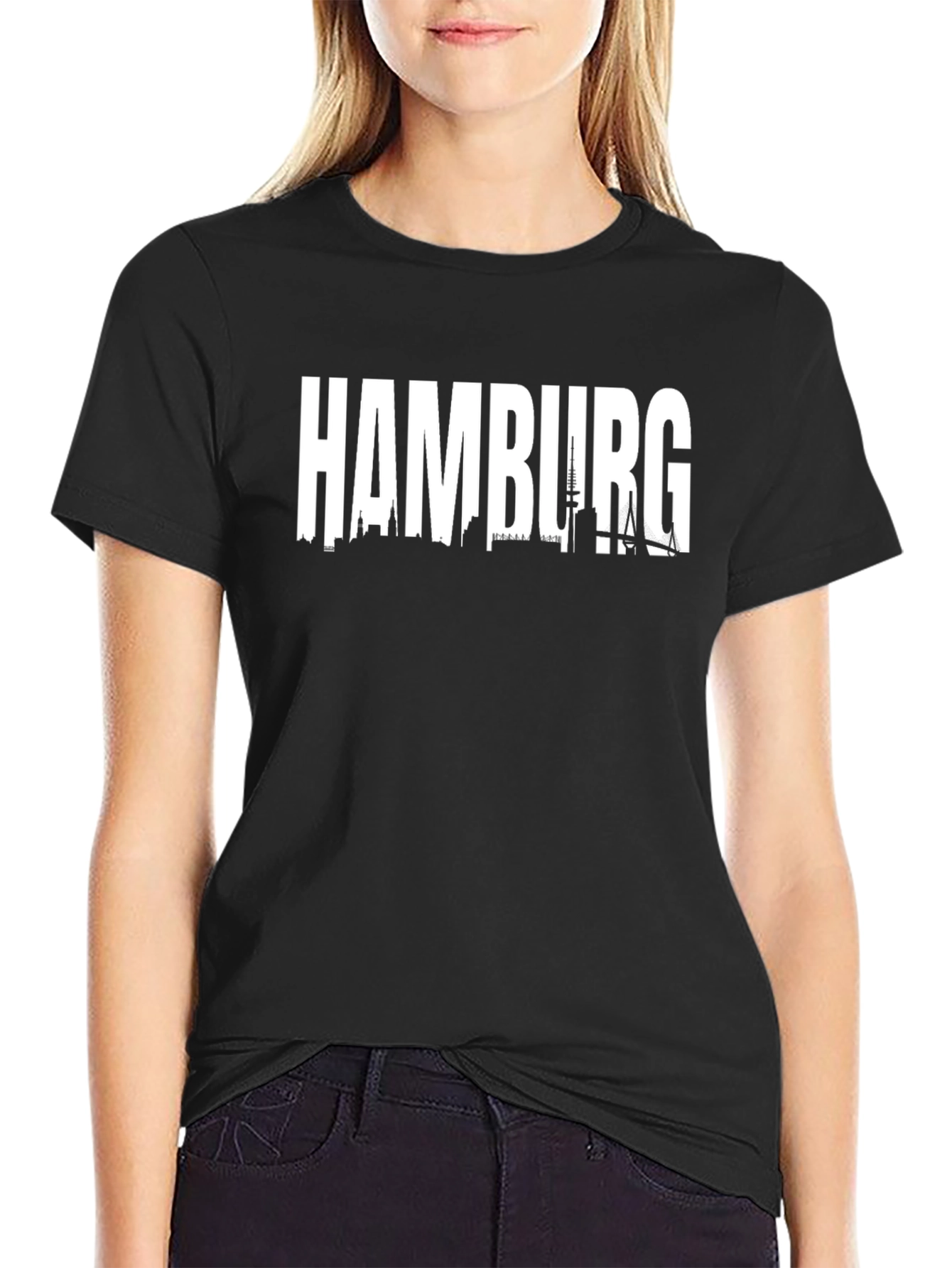 Hamburg Skyline T-Shirt - Cityscape Graphic Tee