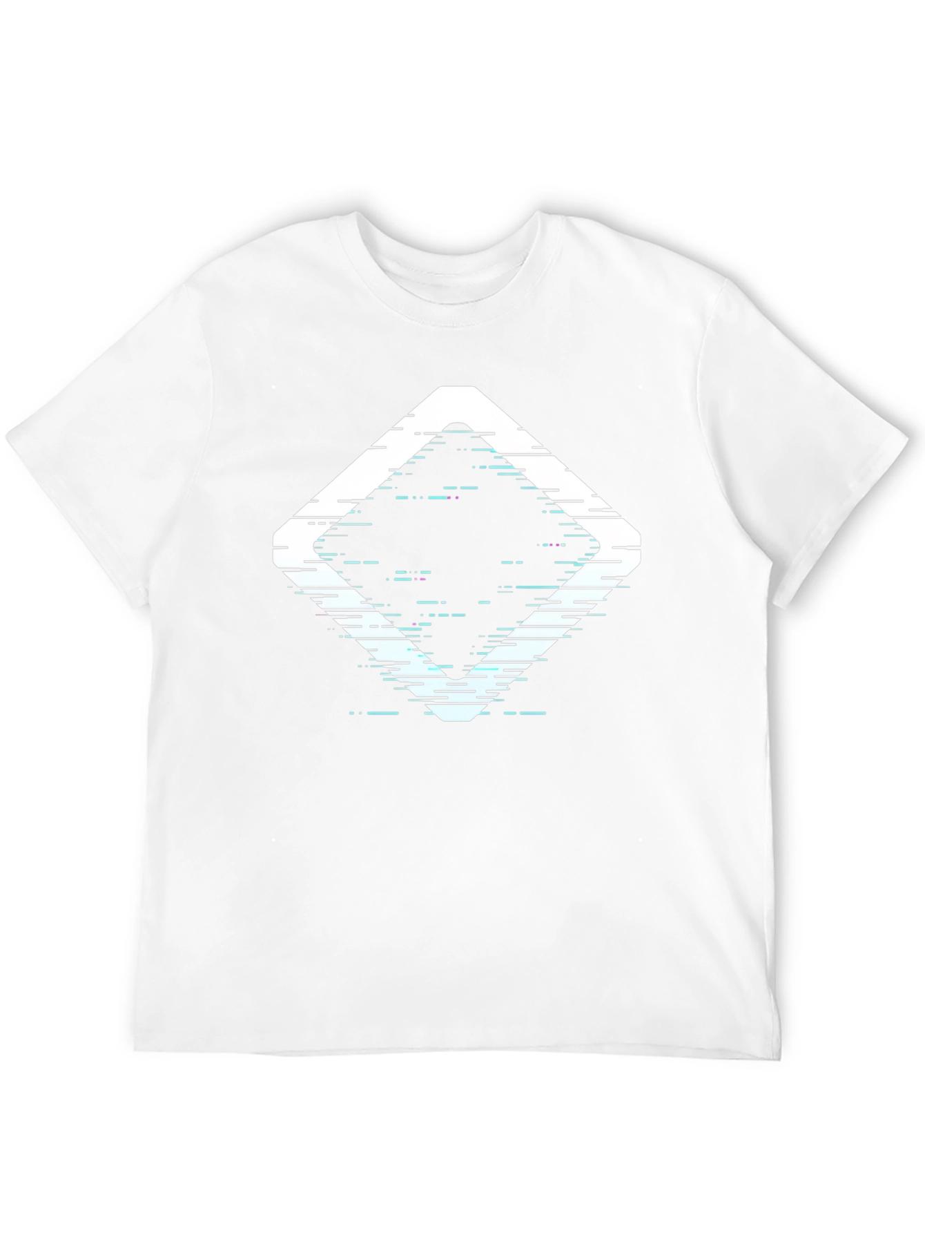 Abstract Diamond Graphic Print Black T-Shirt