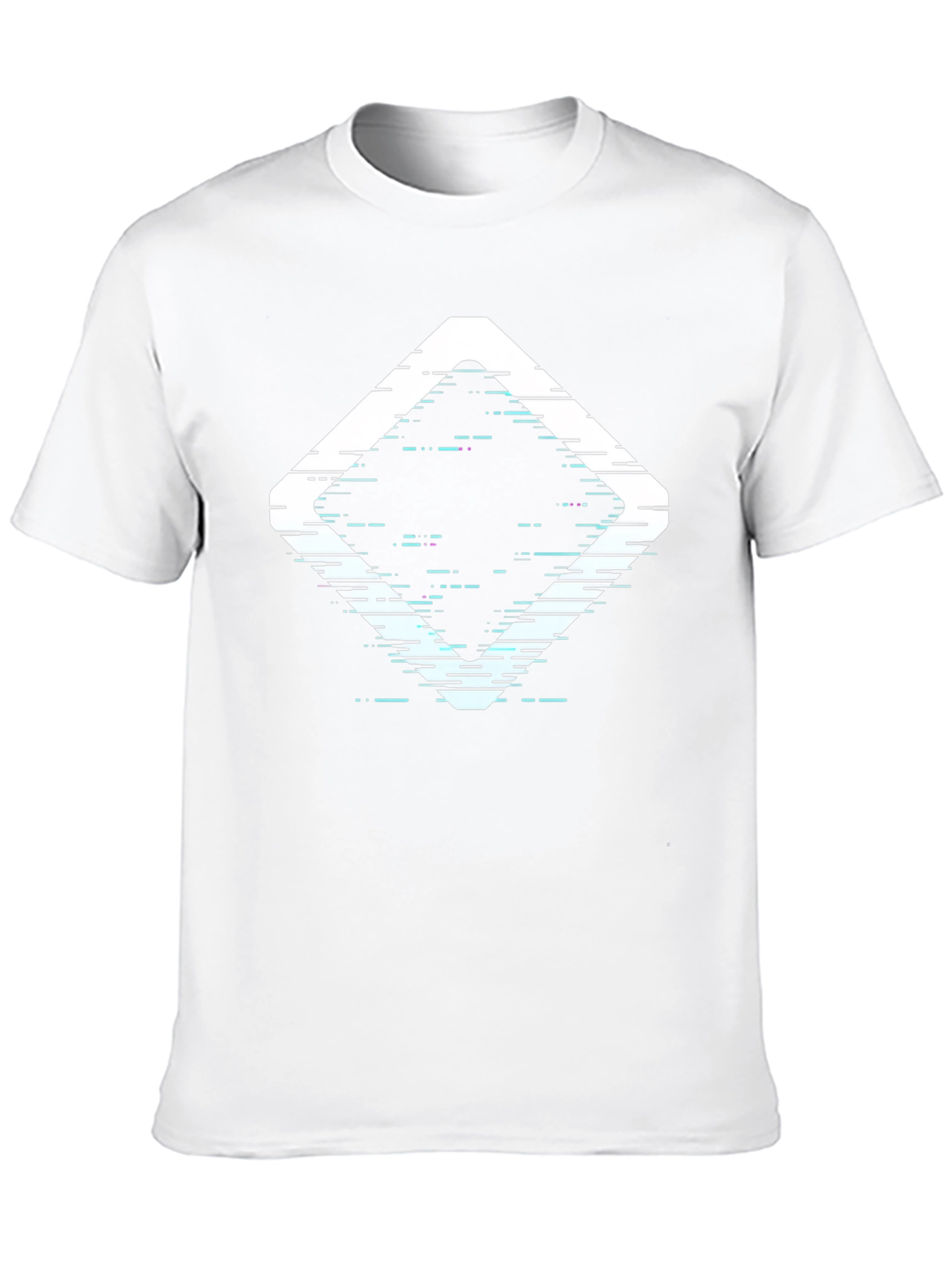 Abstract Diamond Graphic Print Black T-Shirt