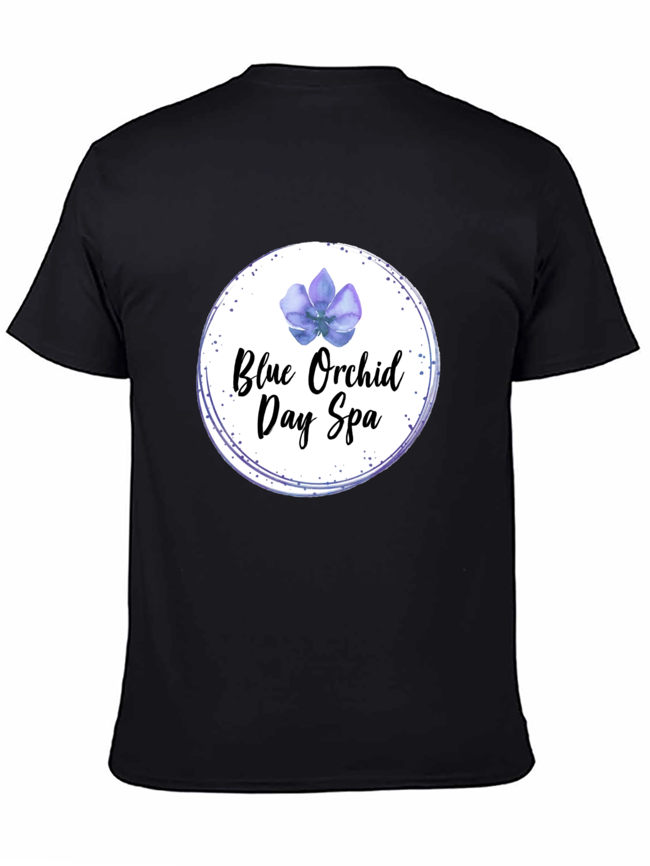 Blue Orchid Day Spa Black T-Shirt