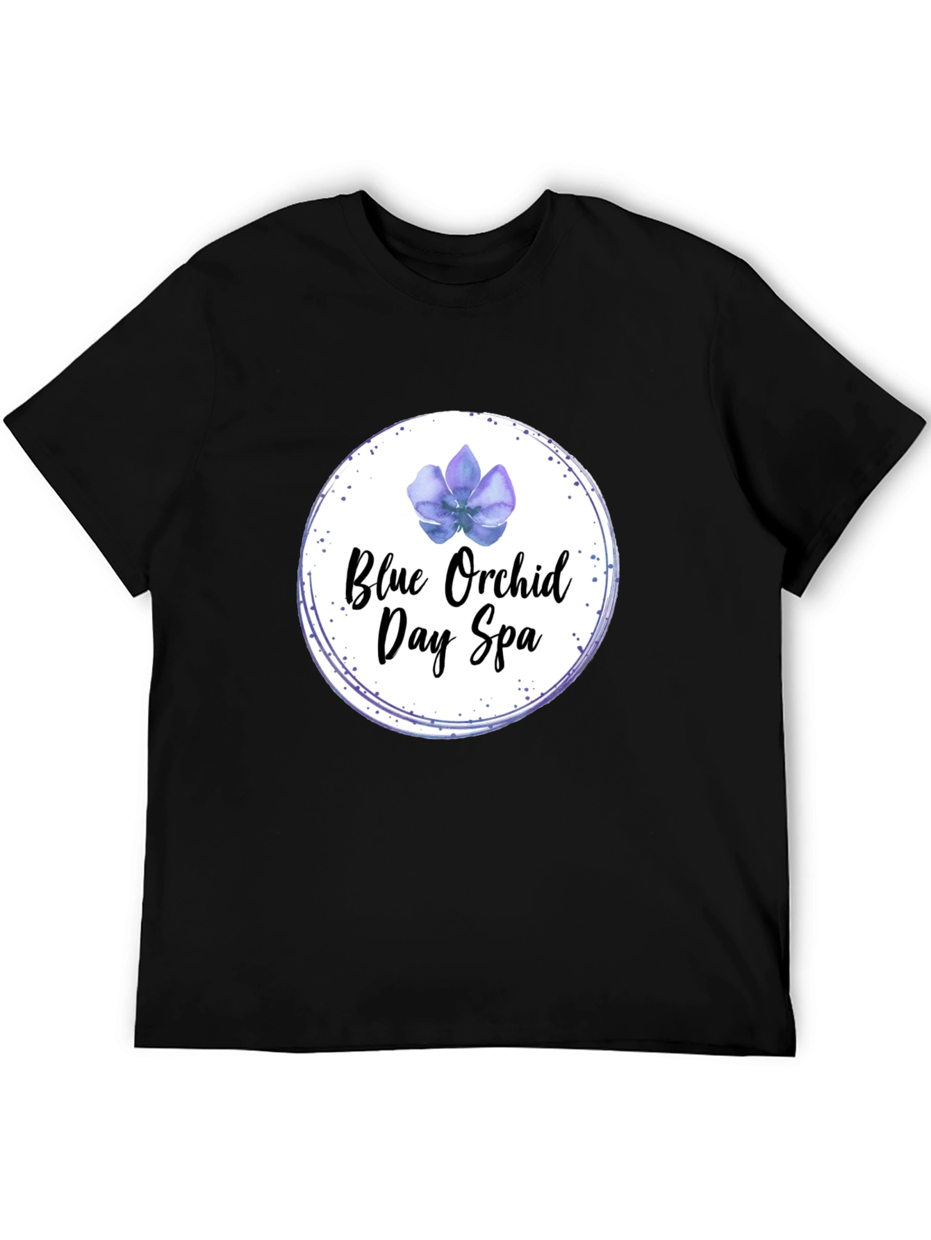 Blue Orchid Day Spa Black T-Shirt