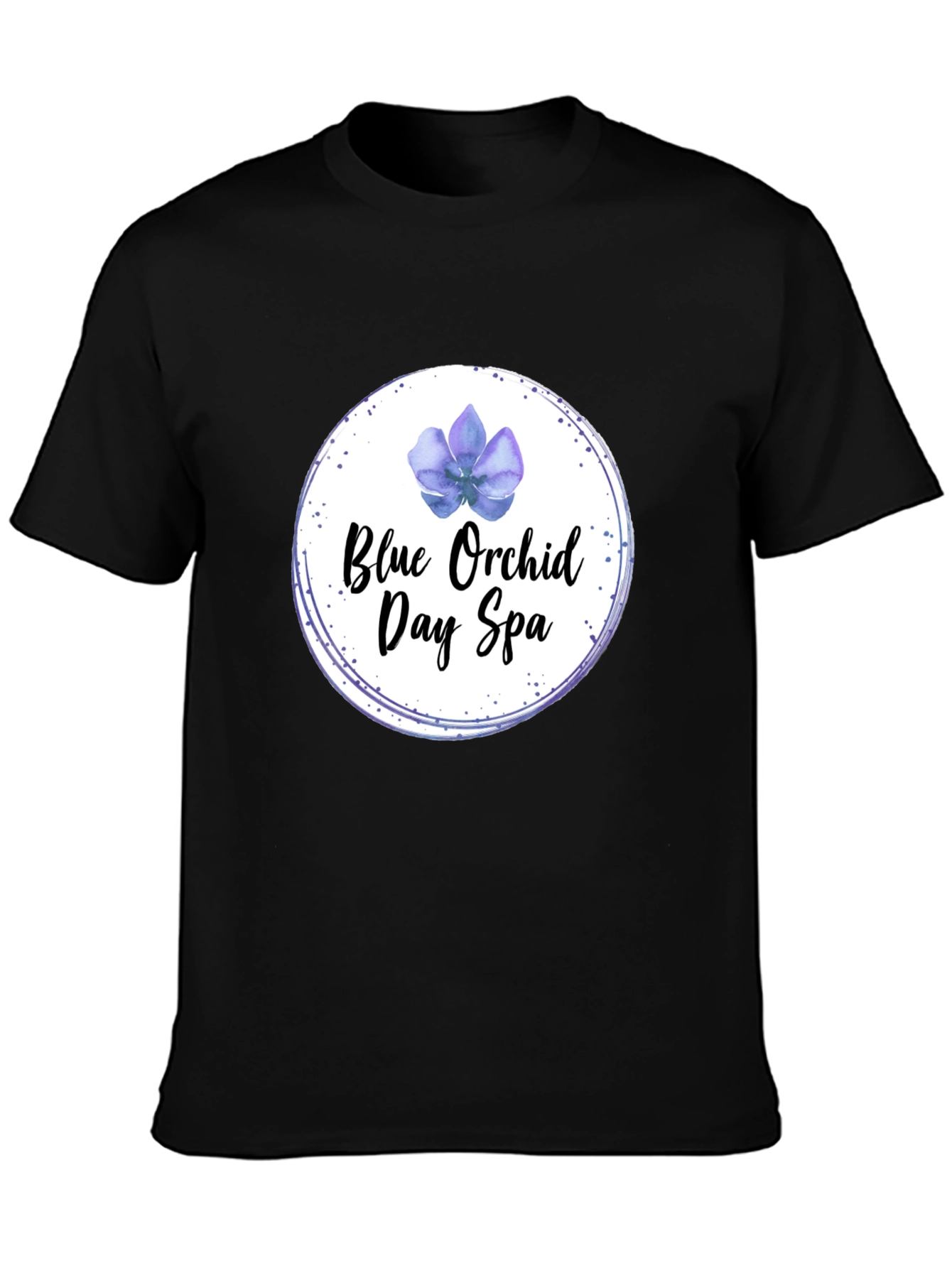Blue Orchid Day Spa Black T-Shirt