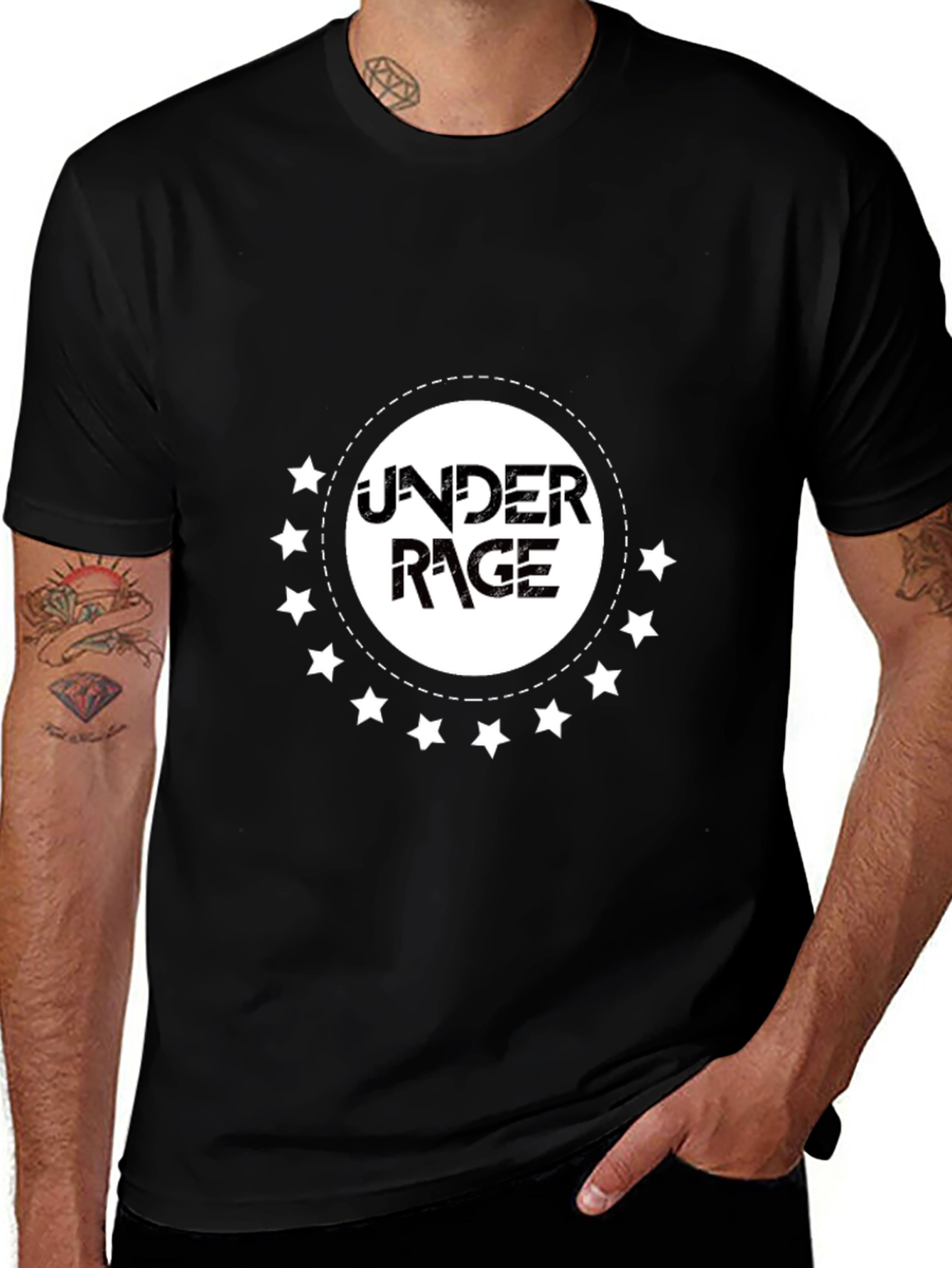 Under Rage Black Graphic T-Shirt