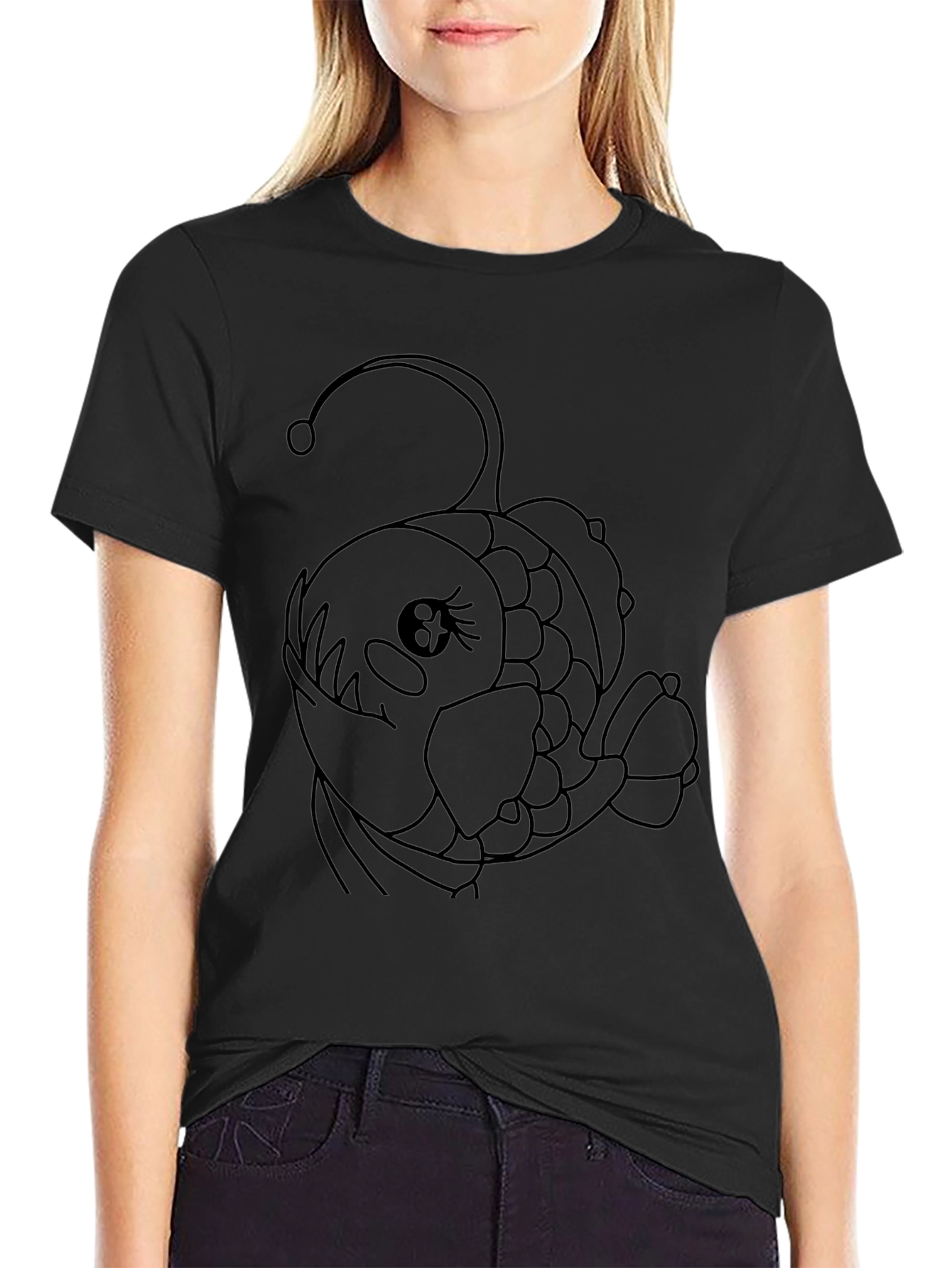 Anglerfish Graphic Tee - Unique Design Soft Cotton