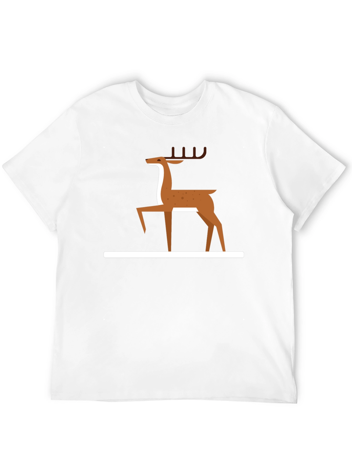 Minimalist Deer Graphic T-Shirt - Black